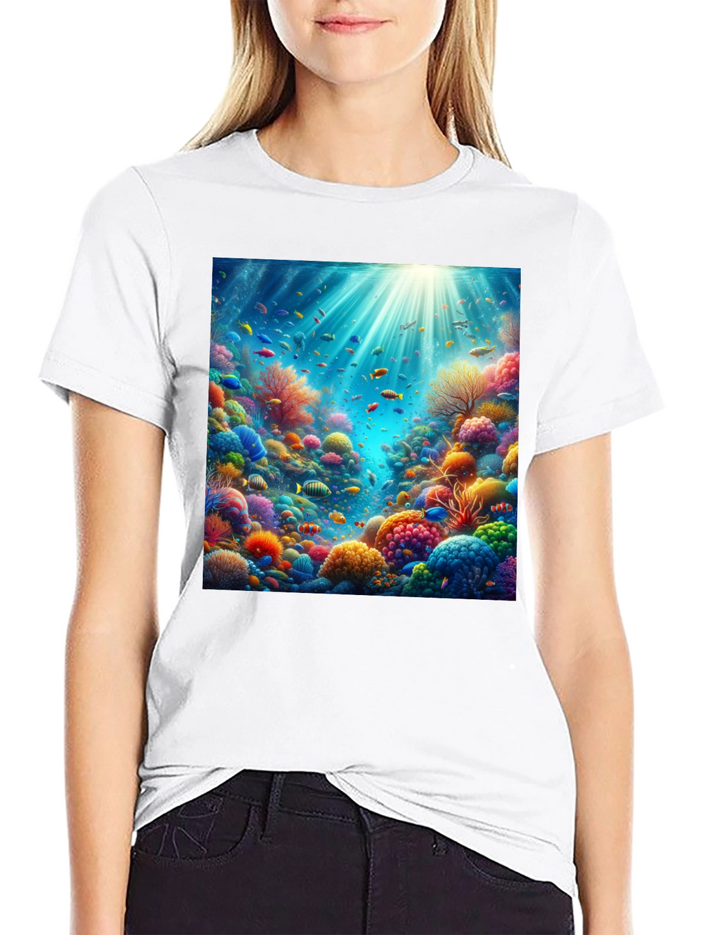 Vibrant Coral Reef Graphic Tee