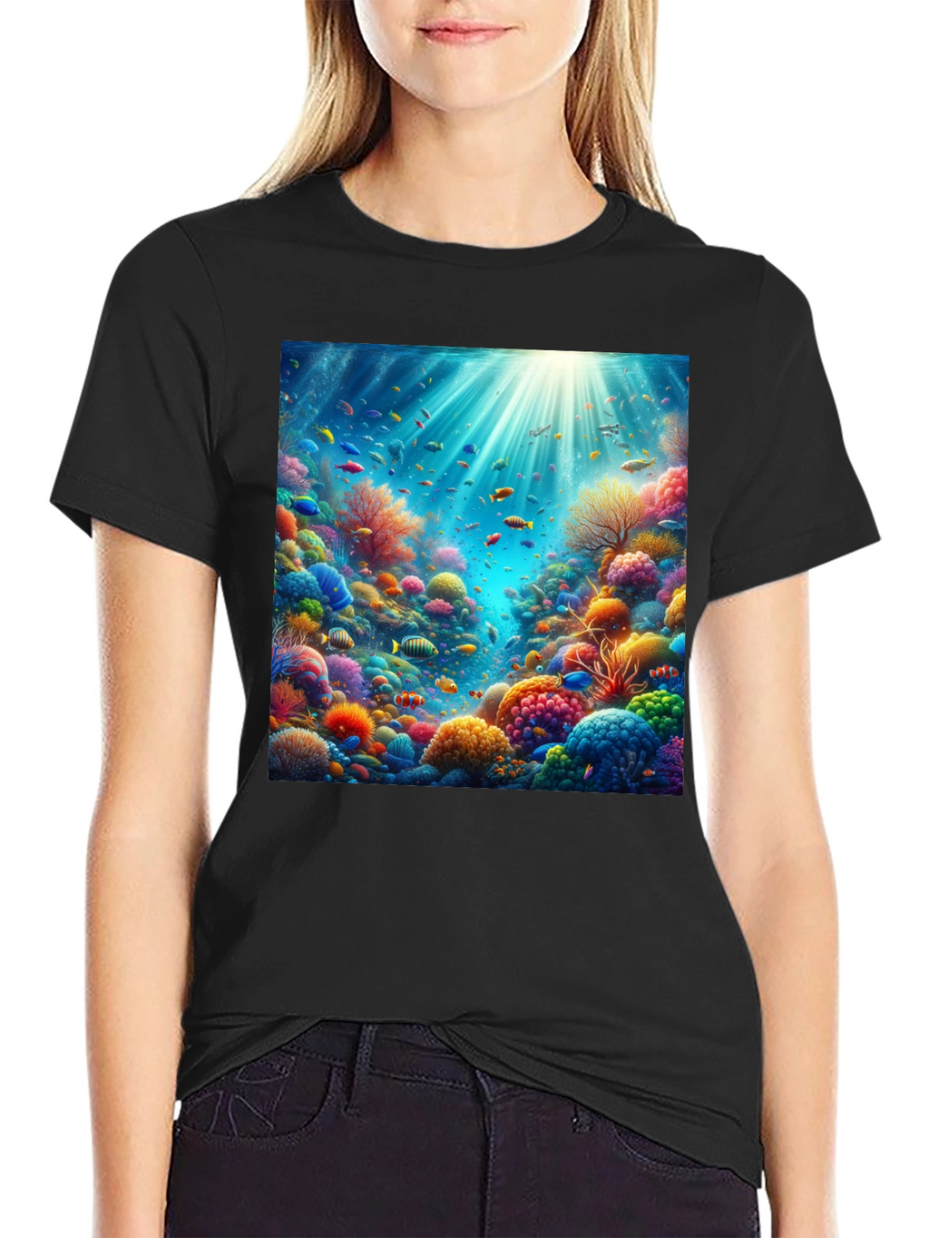 Vibrant Coral Reef Graphic Tee