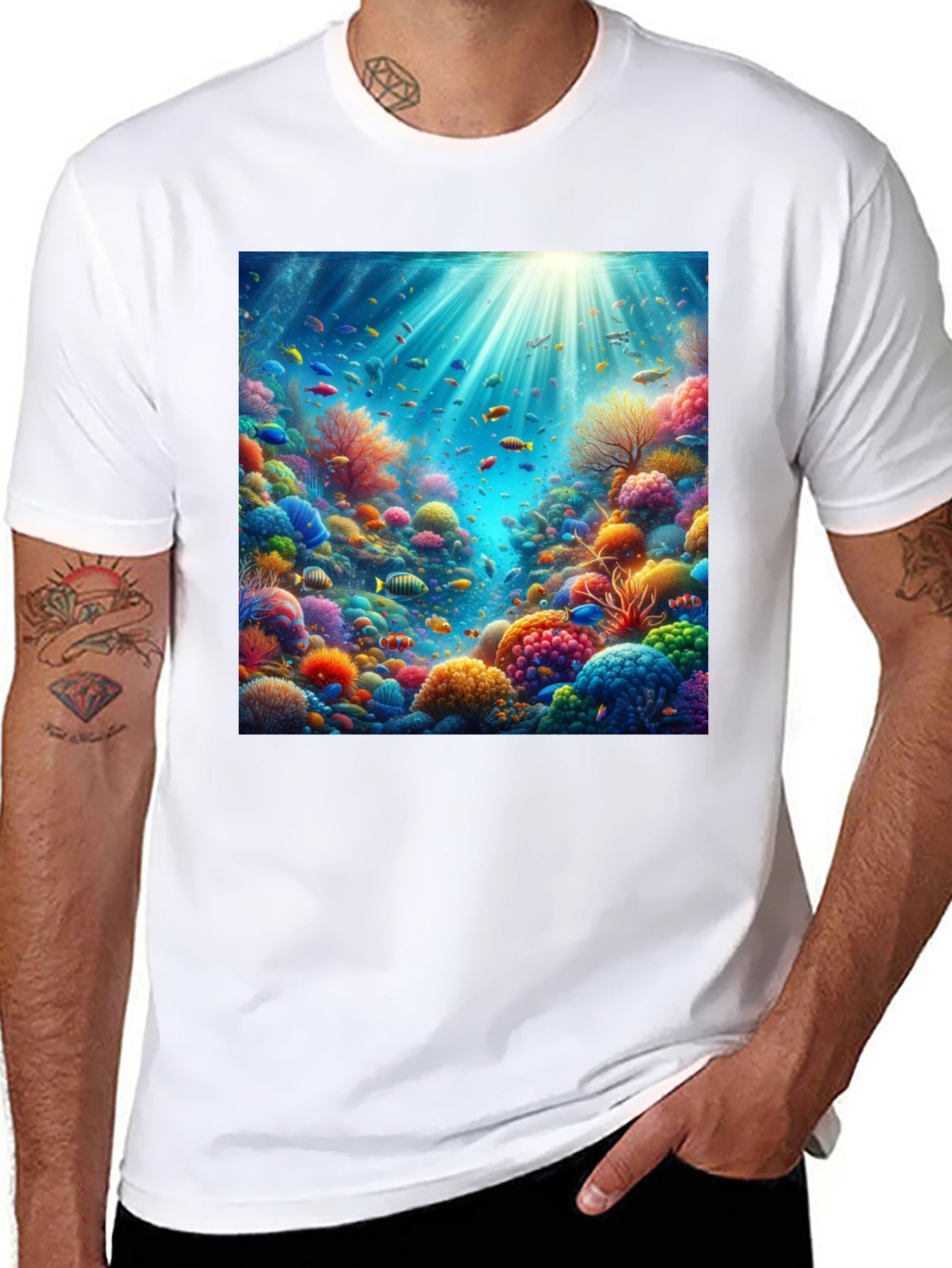 Vibrant Coral Reef Graphic Tee