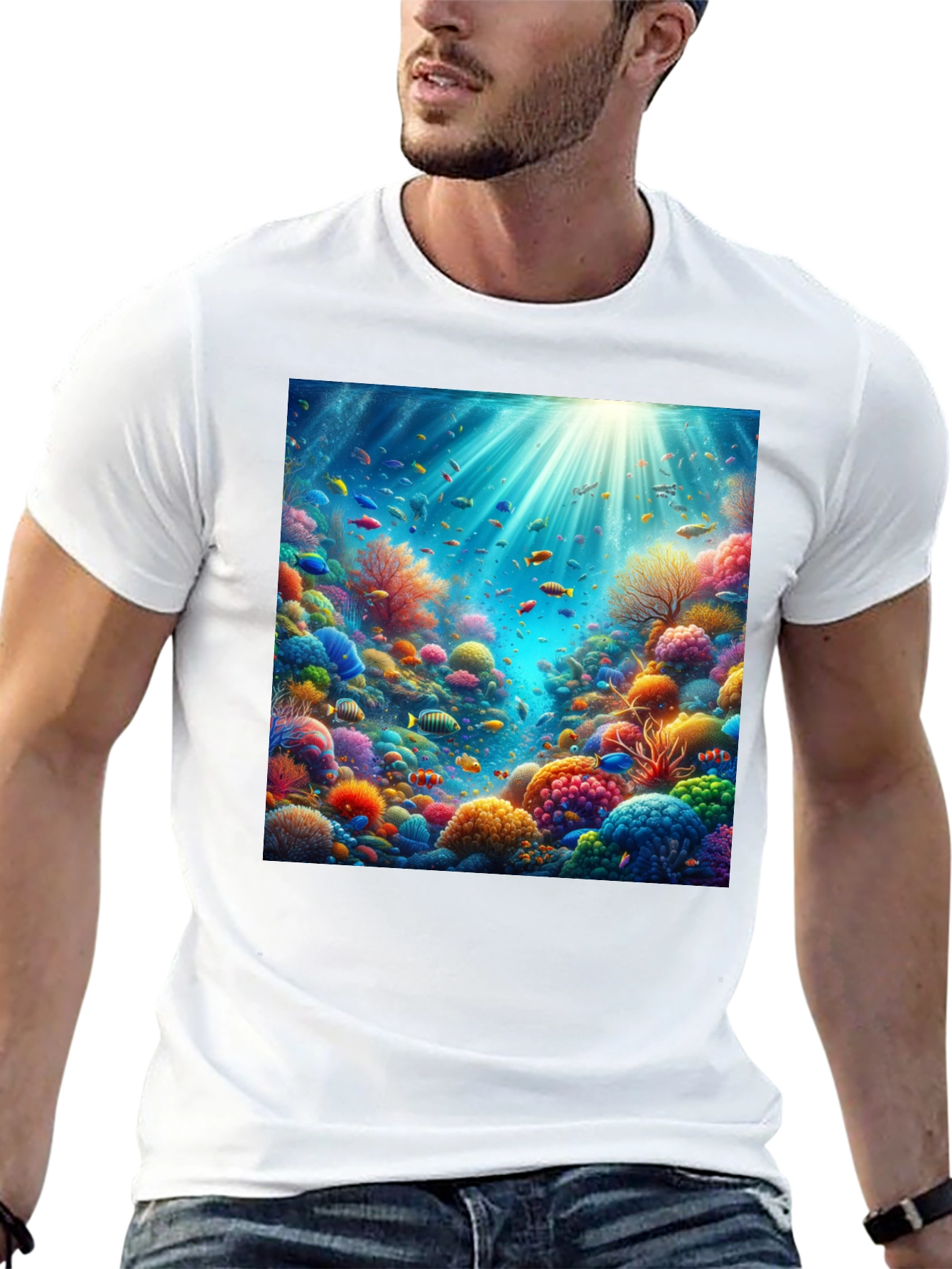 Vibrant Coral Reef Graphic Tee