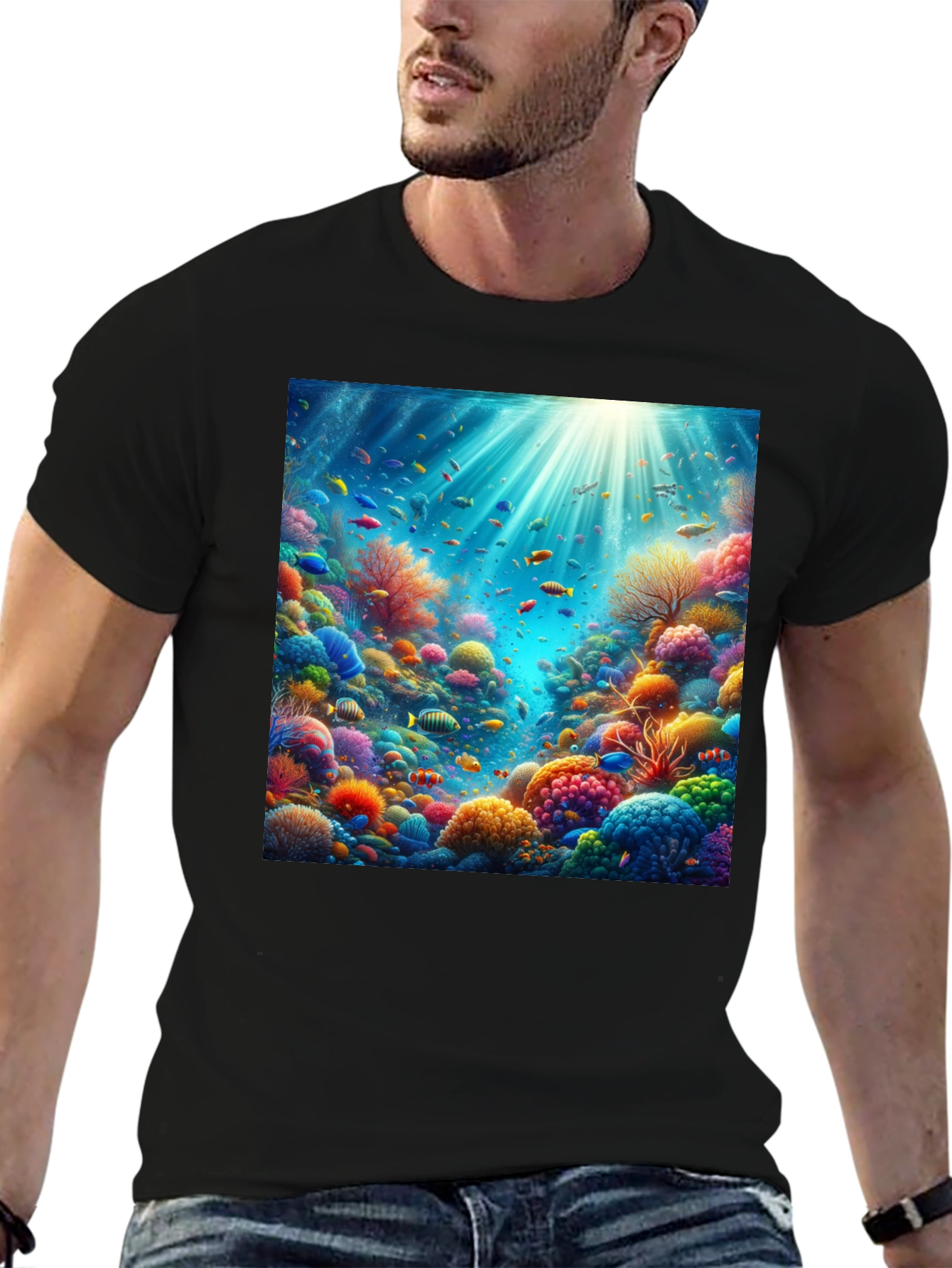 Vibrant Coral Reef Graphic Tee
