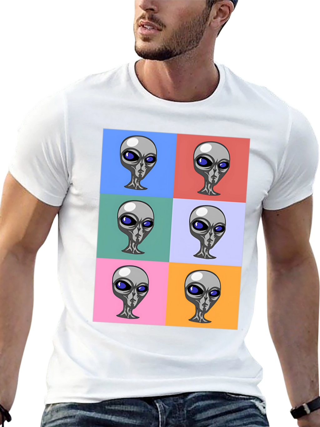 Alien Pop Art Graphic T-Shirt