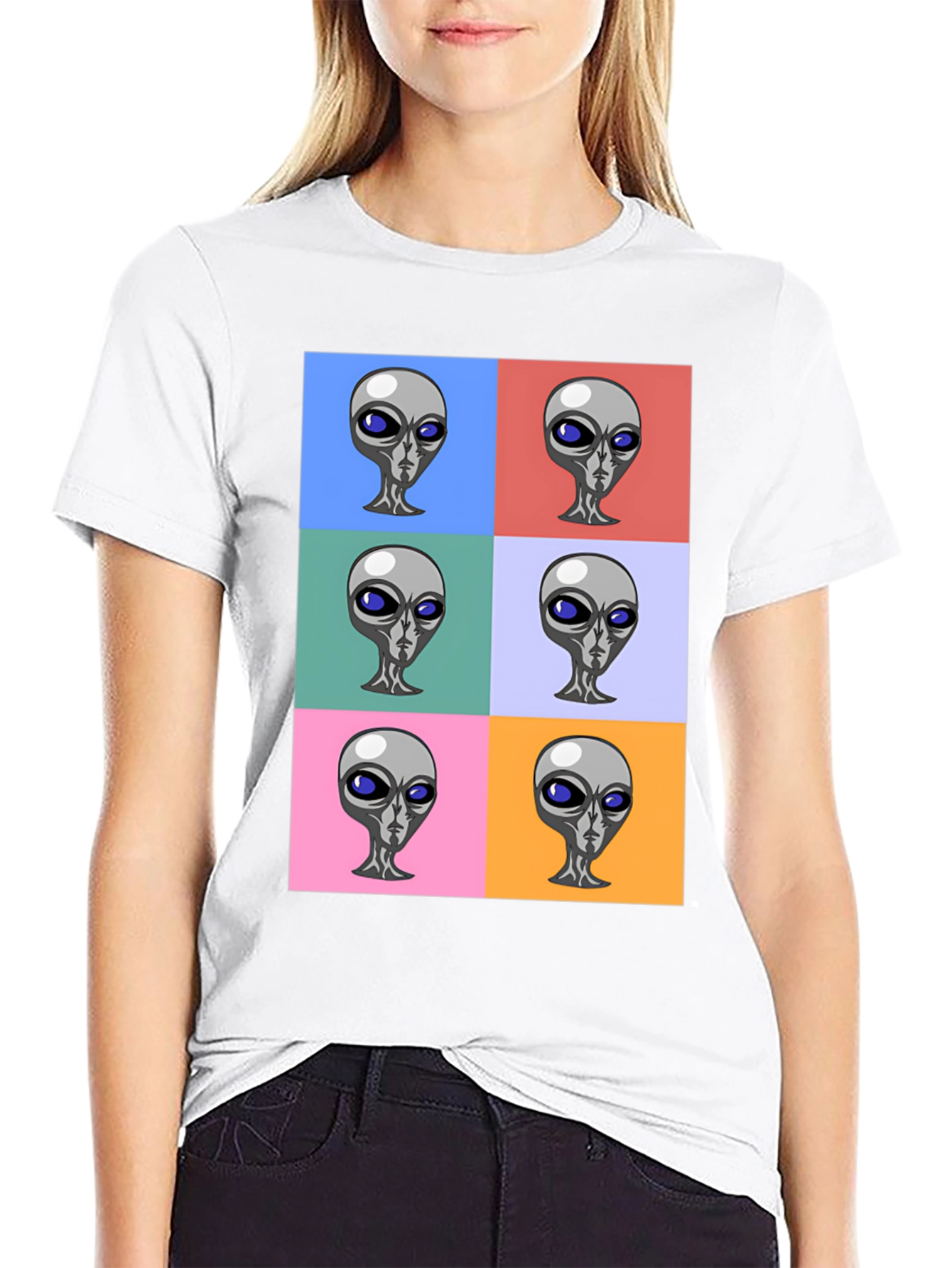 Alien Pop Art Graphic T-Shirt