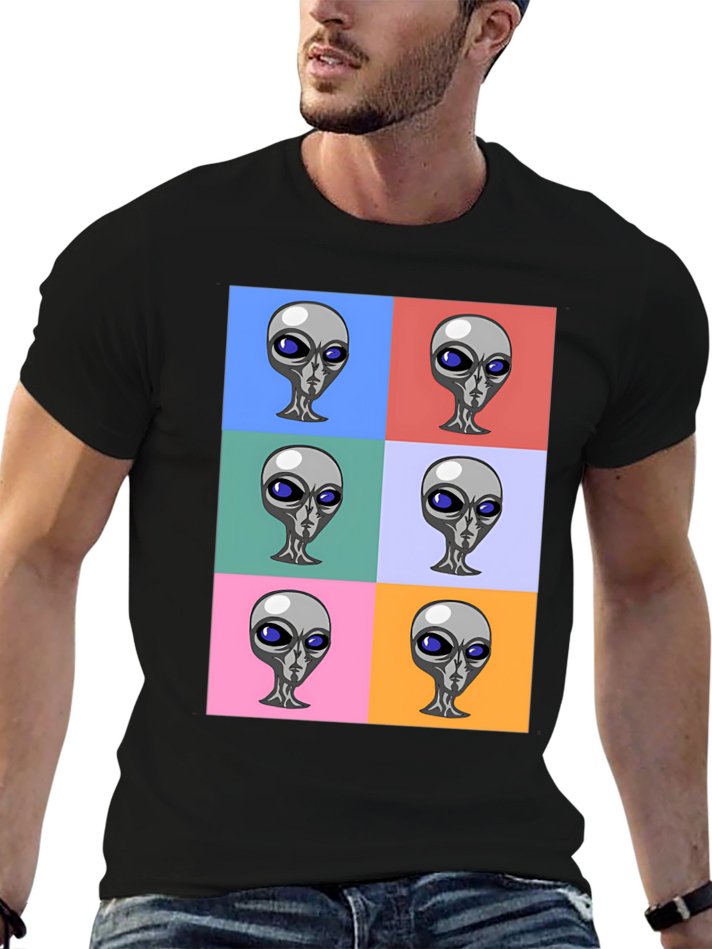 Alien Pop Art Graphic T-Shirt