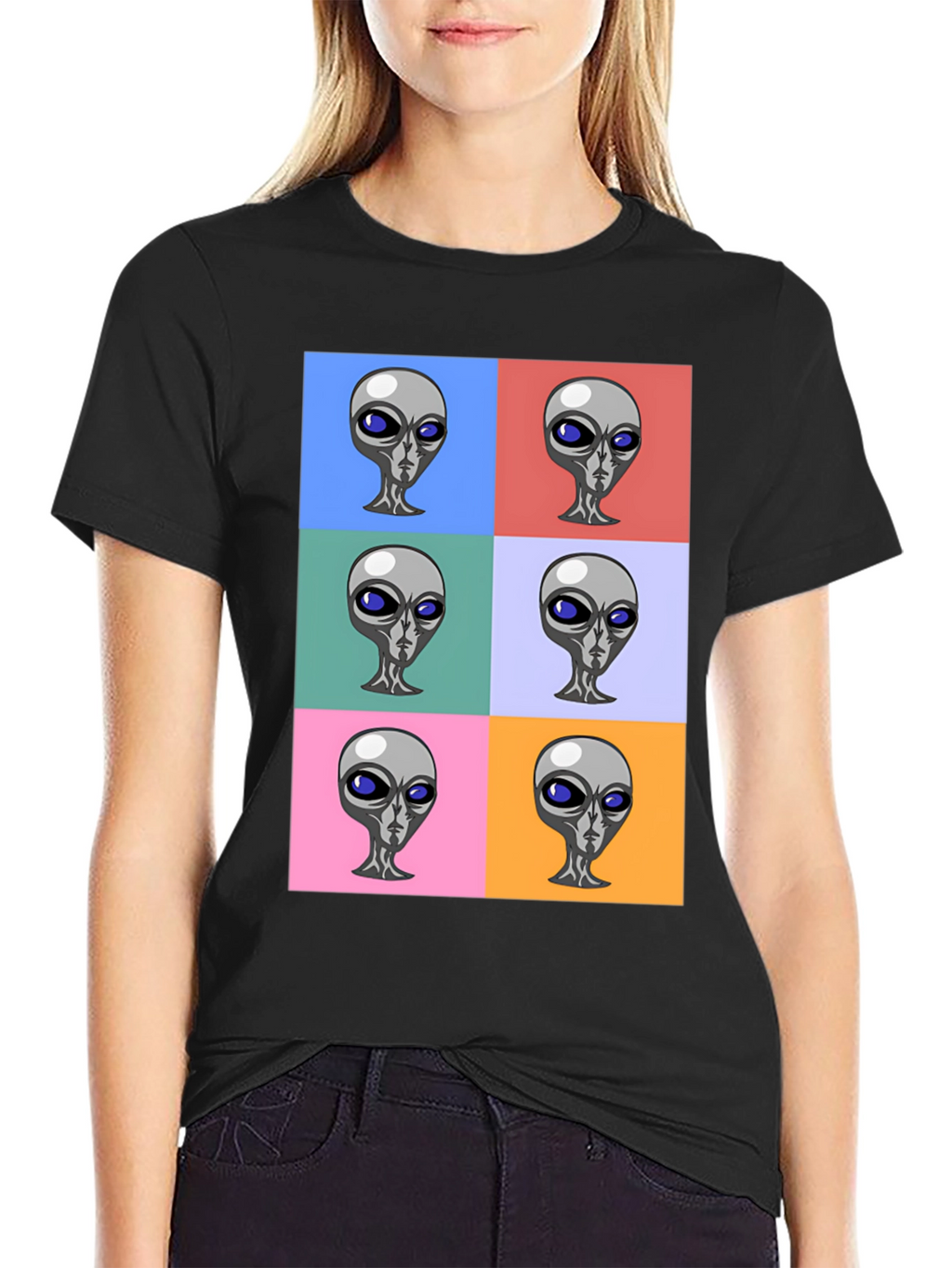 Alien Pop Art Graphic T-Shirt