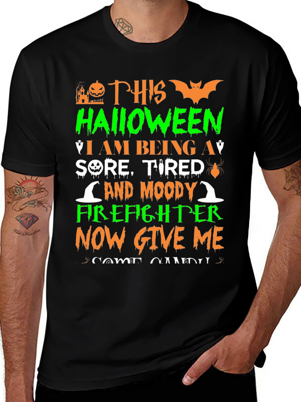 Funny Halloween Firefighter T-Shirt