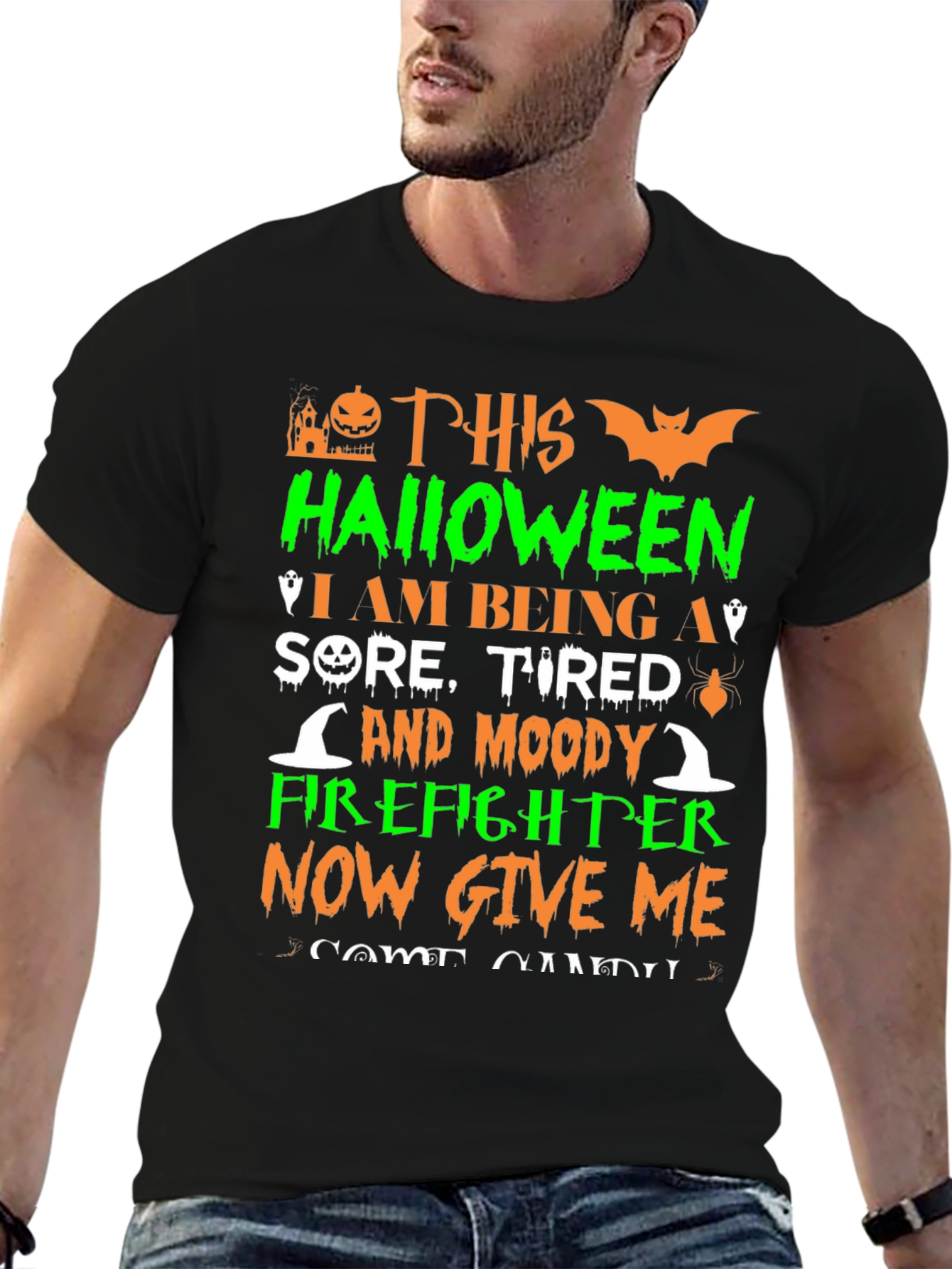Funny Halloween Firefighter T-Shirt