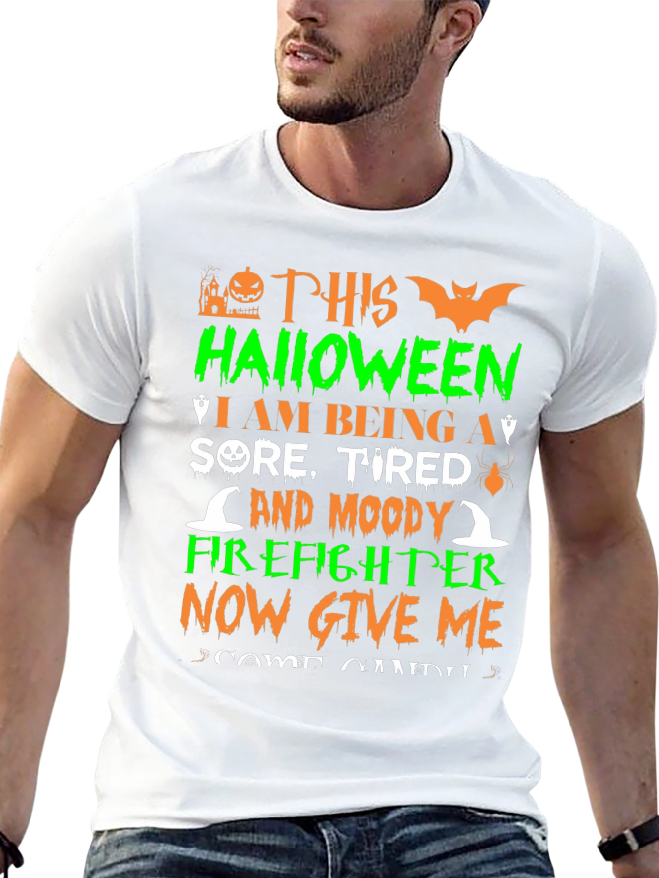 Funny Halloween Firefighter T-Shirt