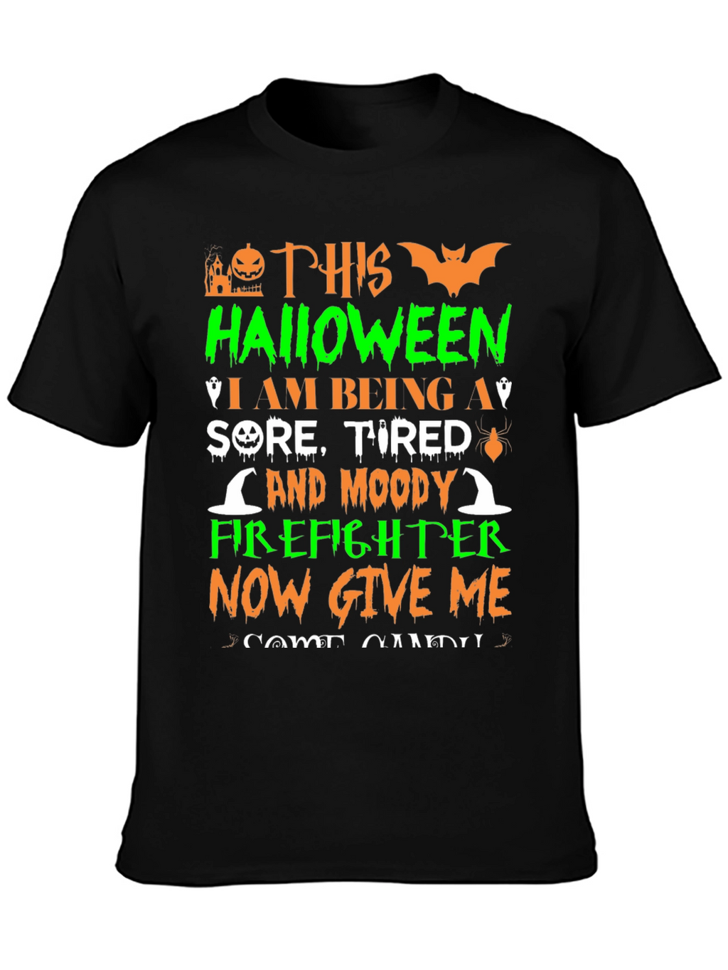 Funny Halloween Firefighter T-Shirt