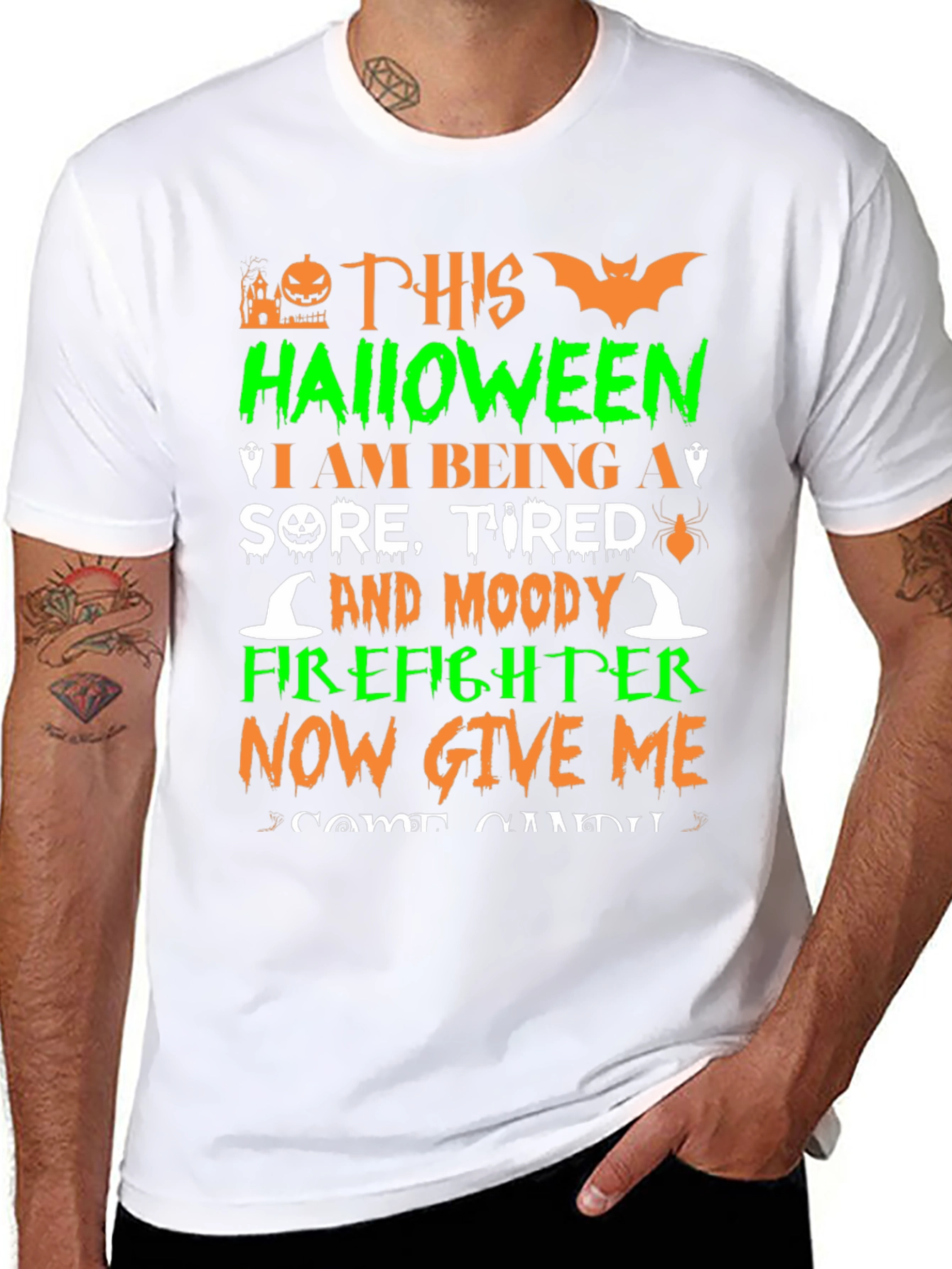 Funny Halloween Firefighter T-Shirt