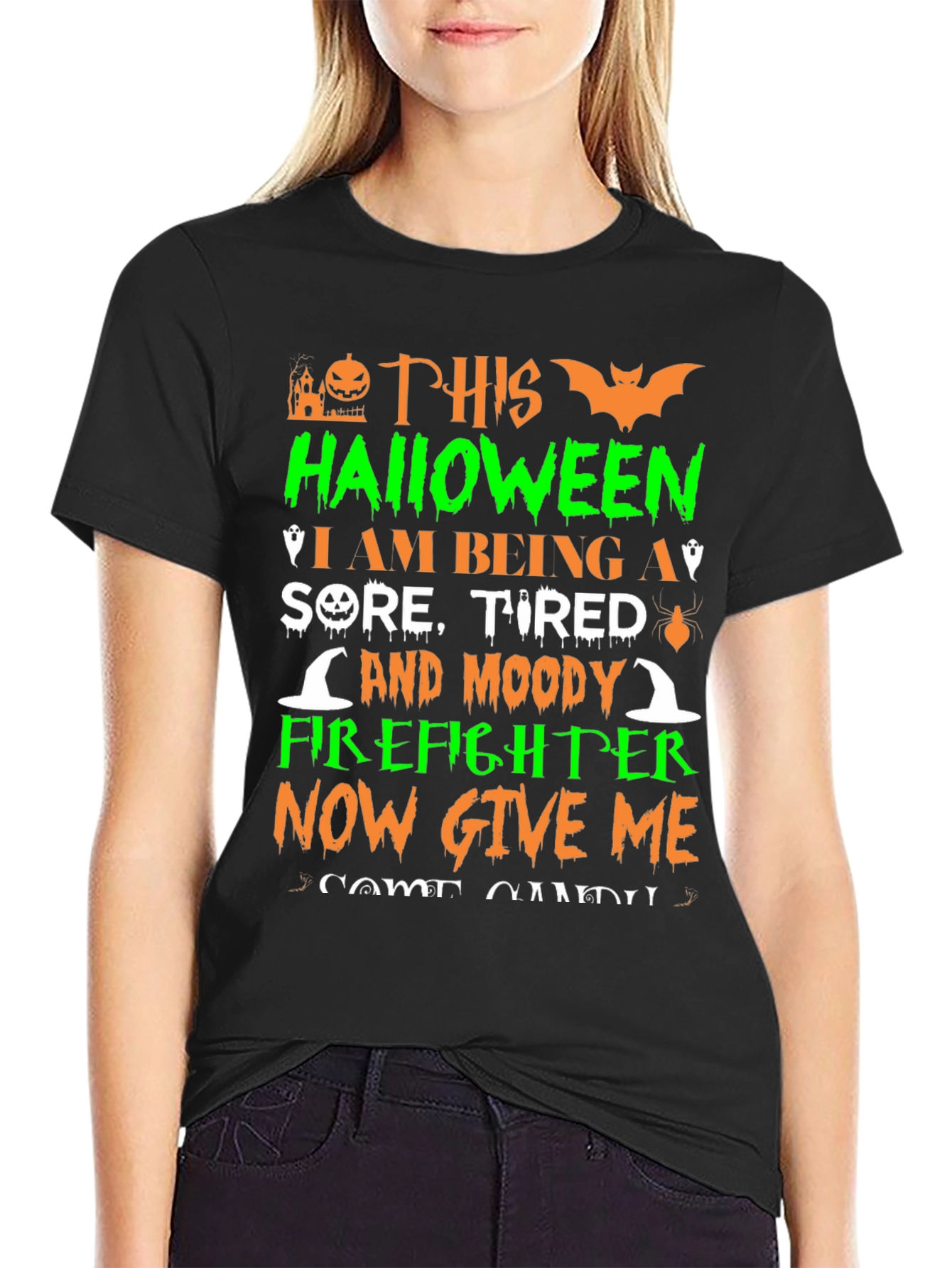 Funny Halloween Firefighter T-Shirt