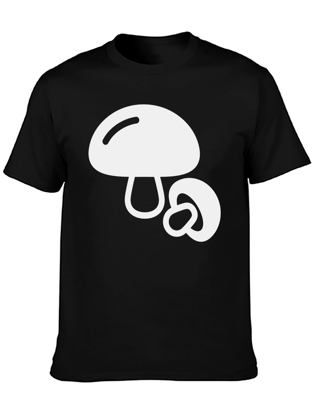Mushroom Graphic Tee - Fun Black T-Shirt