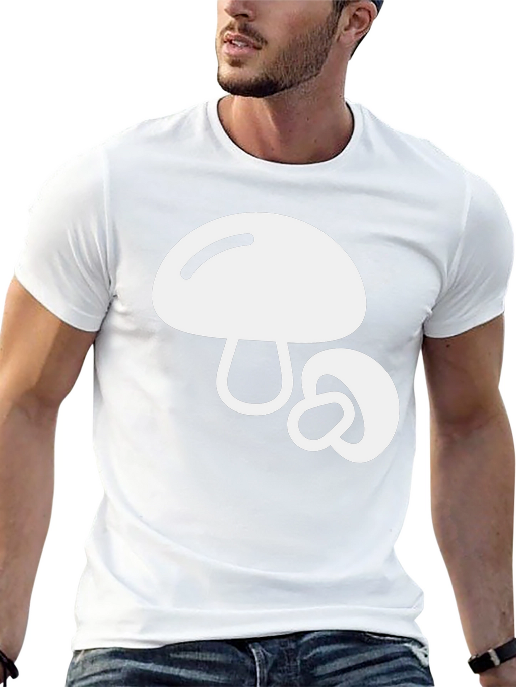 Mushroom Graphic Tee - Fun Black T-Shirt
