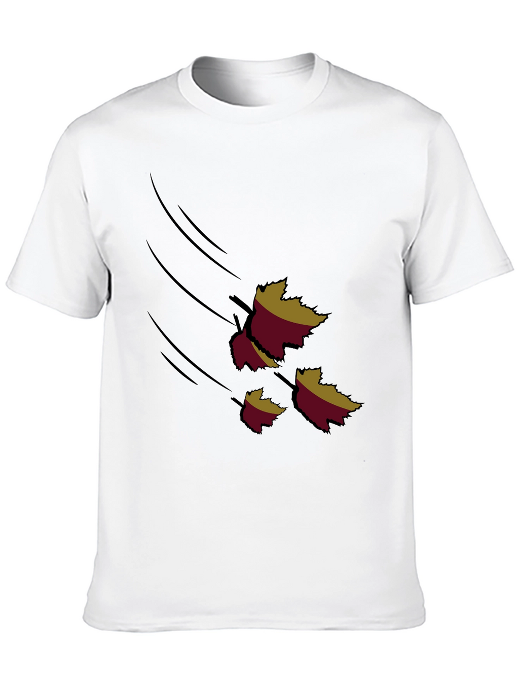 Autumn Leaves Graphic Black T-Shirt