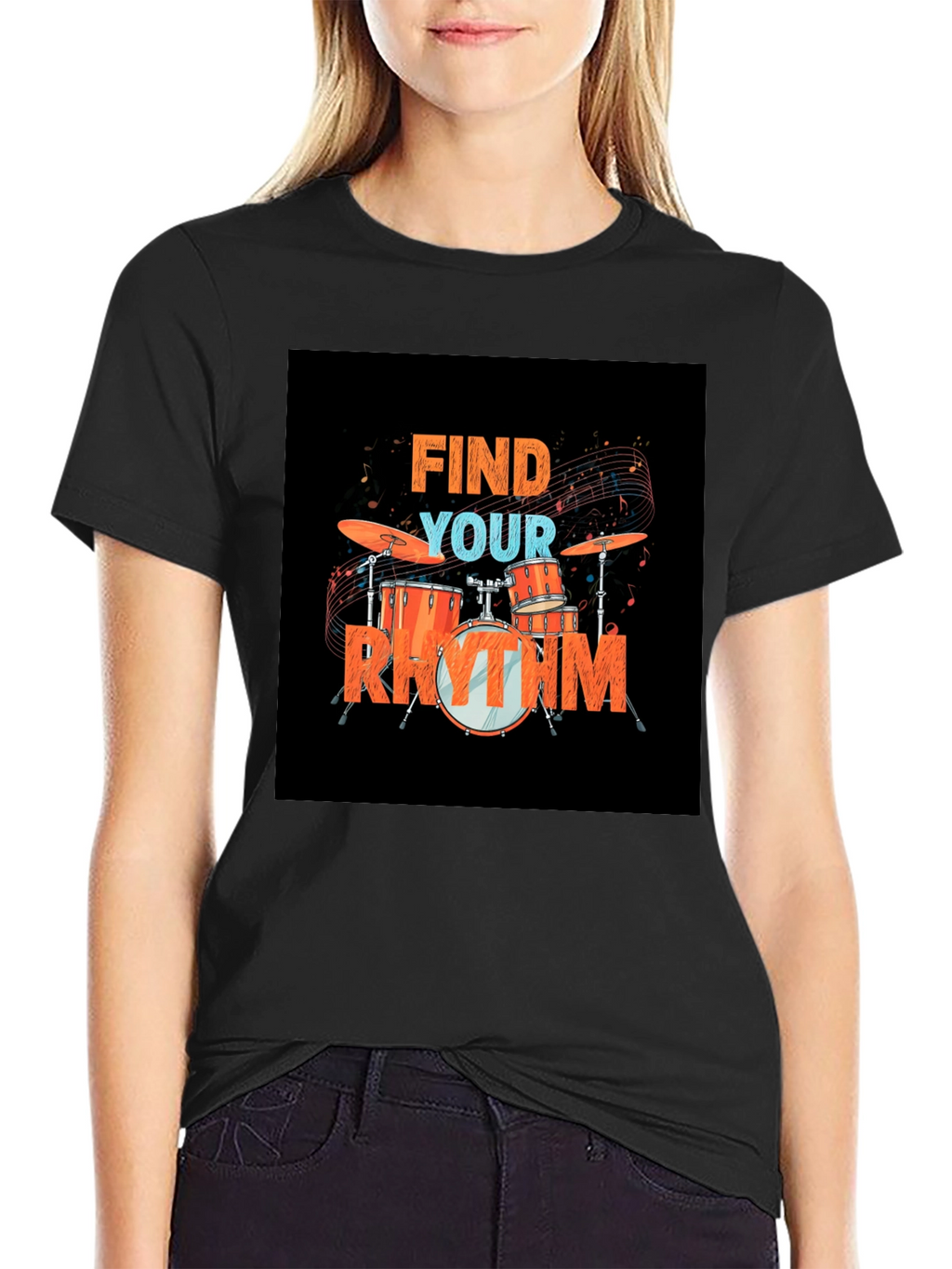 Find Your Rhythm Drum Set Graphic Tee