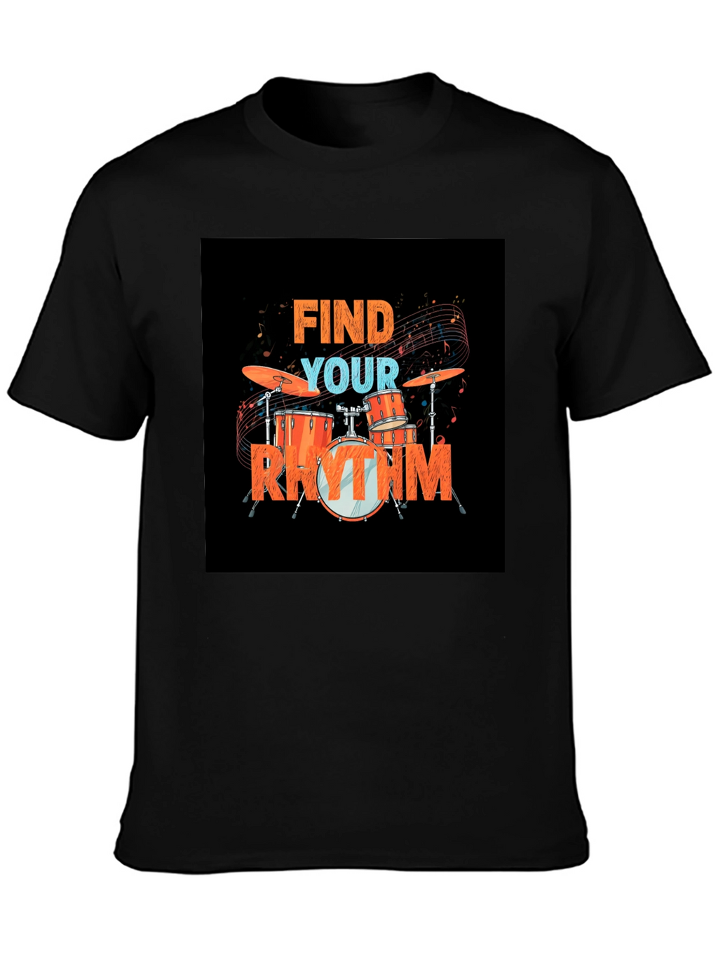 Find Your Rhythm Drum Set Graphic Tee
