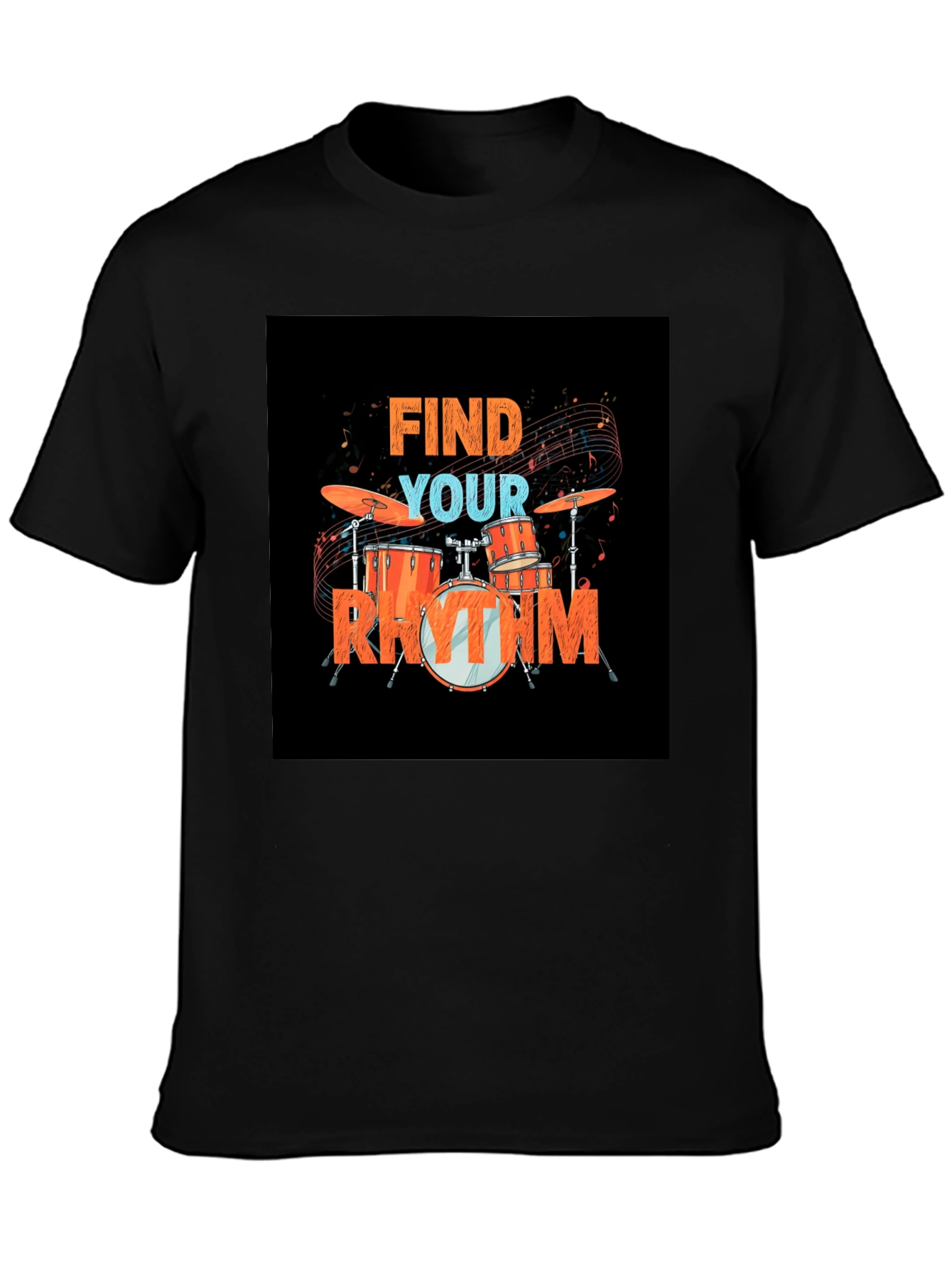 Find Your Rhythm Drum Set Graphic Tee