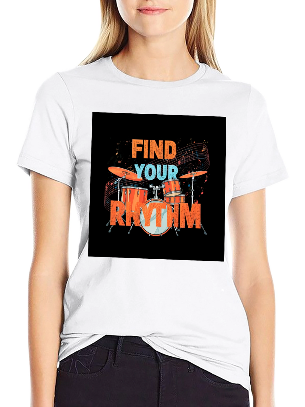 Find Your Rhythm Drum Set Graphic Tee