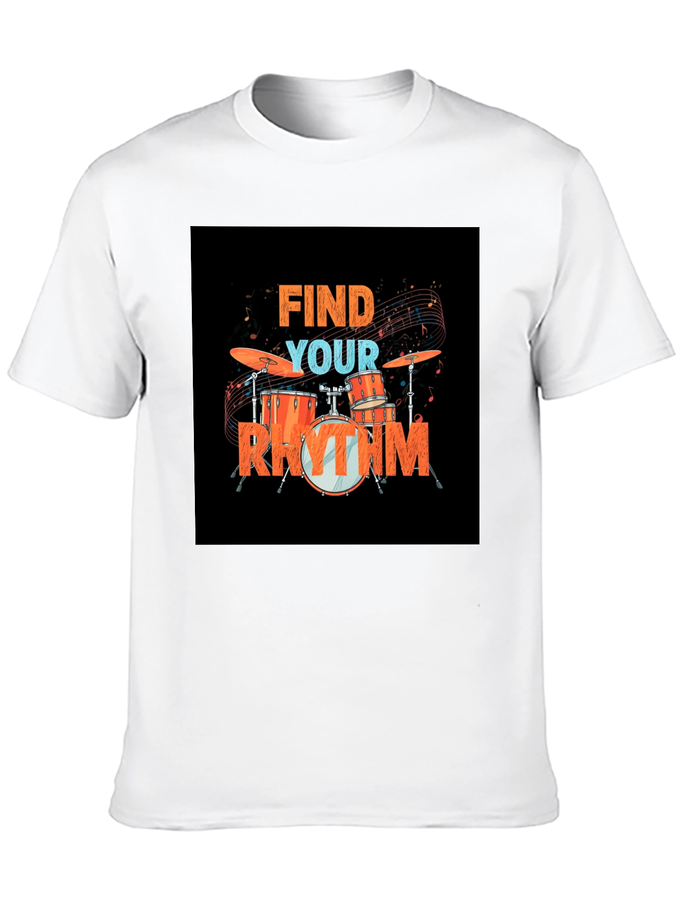 Find Your Rhythm Drum Set Graphic Tee