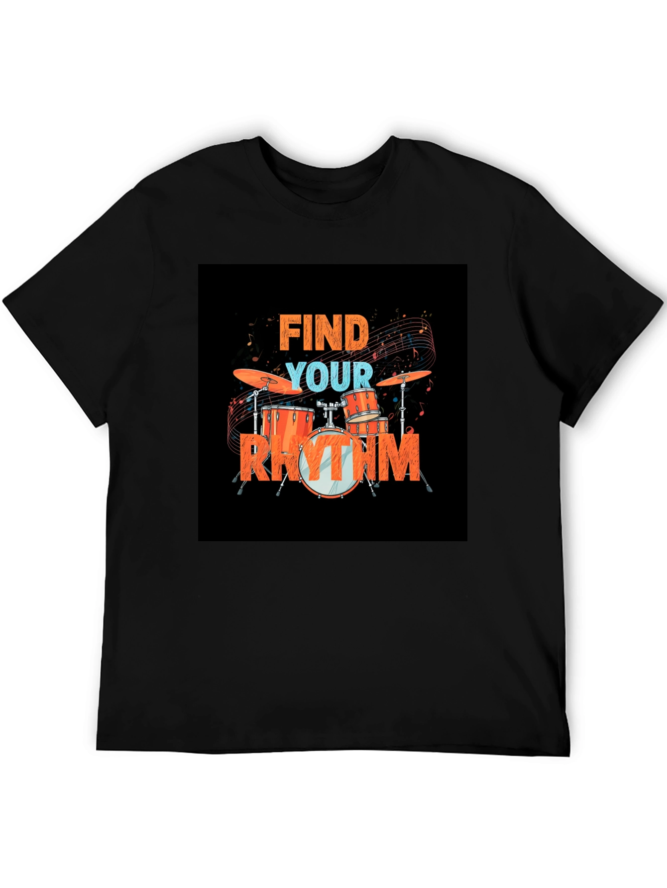 Find Your Rhythm Drum Set Graphic Tee