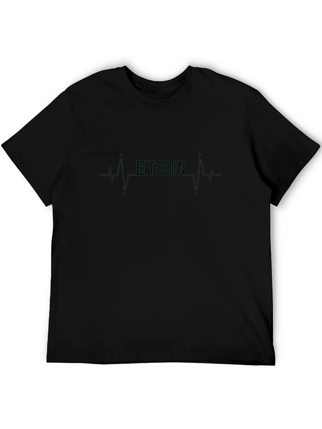 Bitcoin Heartbeat Black T-Shirt