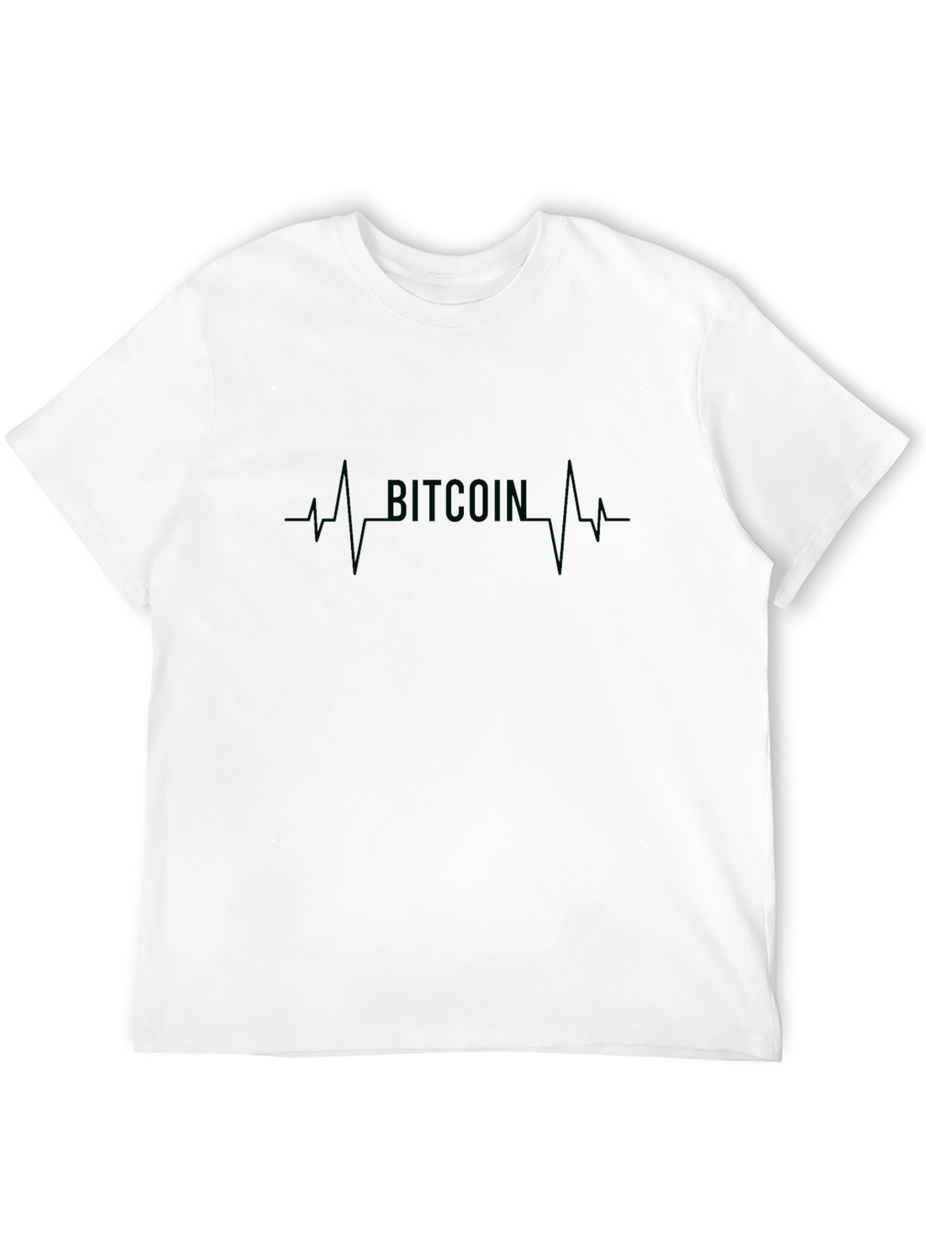 Bitcoin Heartbeat Black T-Shirt