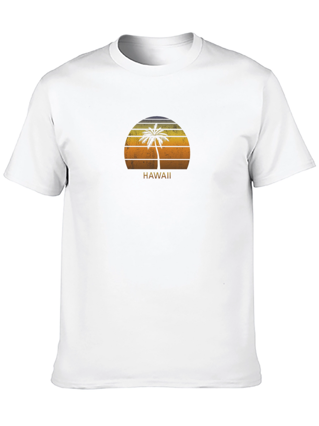 Hawaii Palm Sunset Graphic T-Shirt - Black