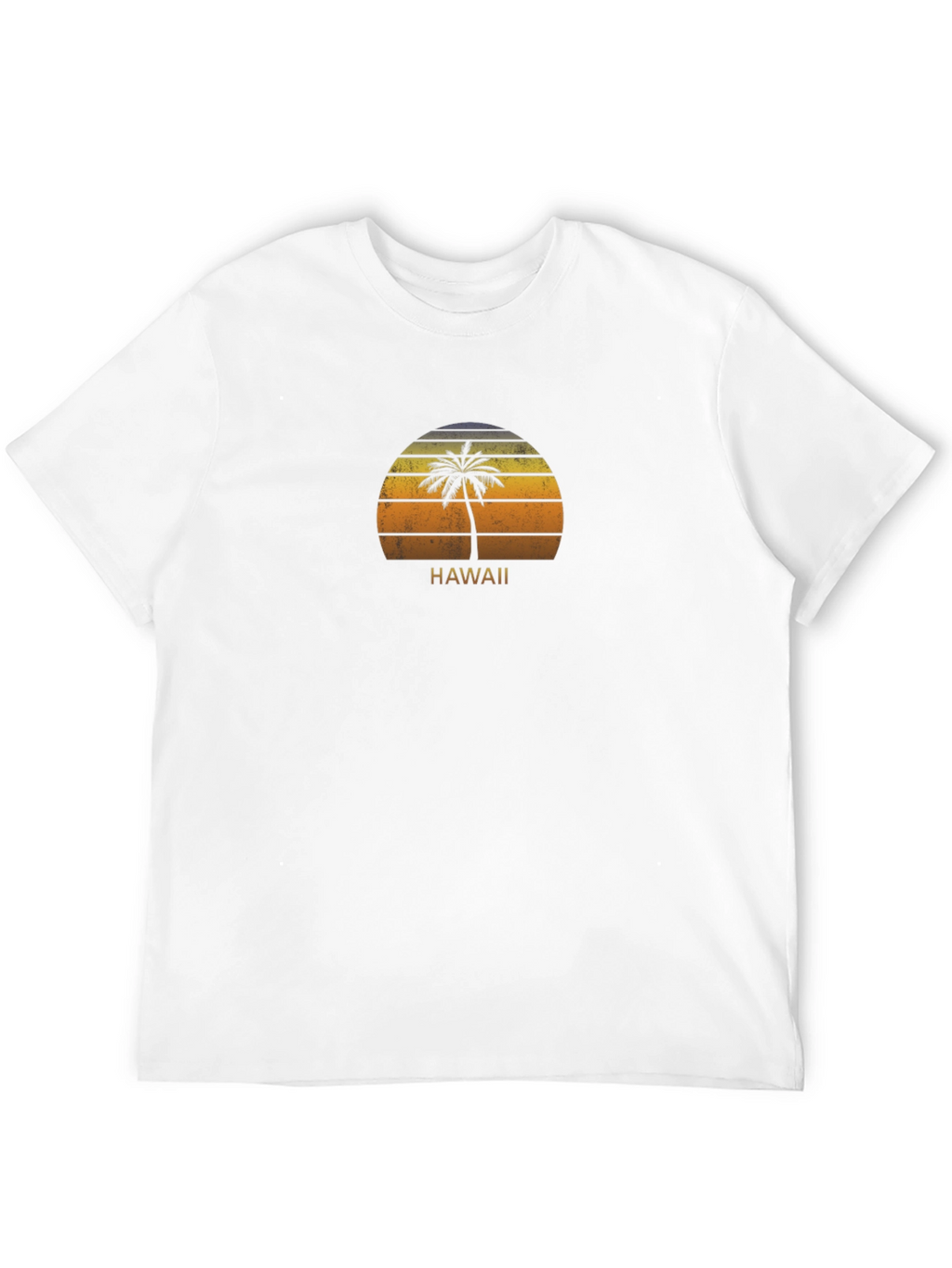 Hawaii Palm Sunset Graphic T-Shirt - Black
