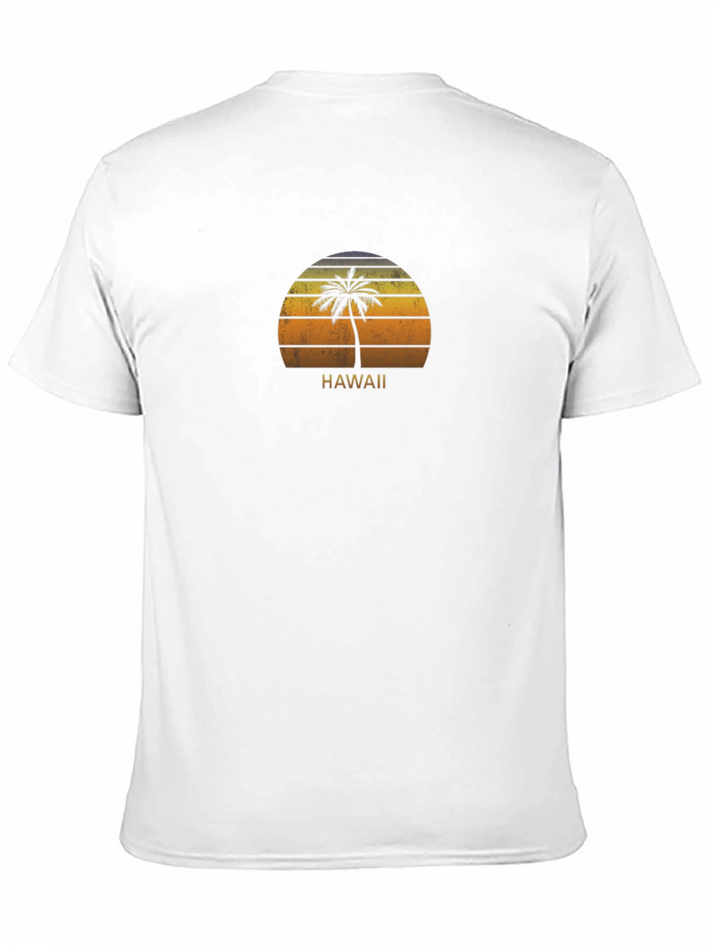 Hawaii Palm Sunset Graphic T-Shirt - Black
