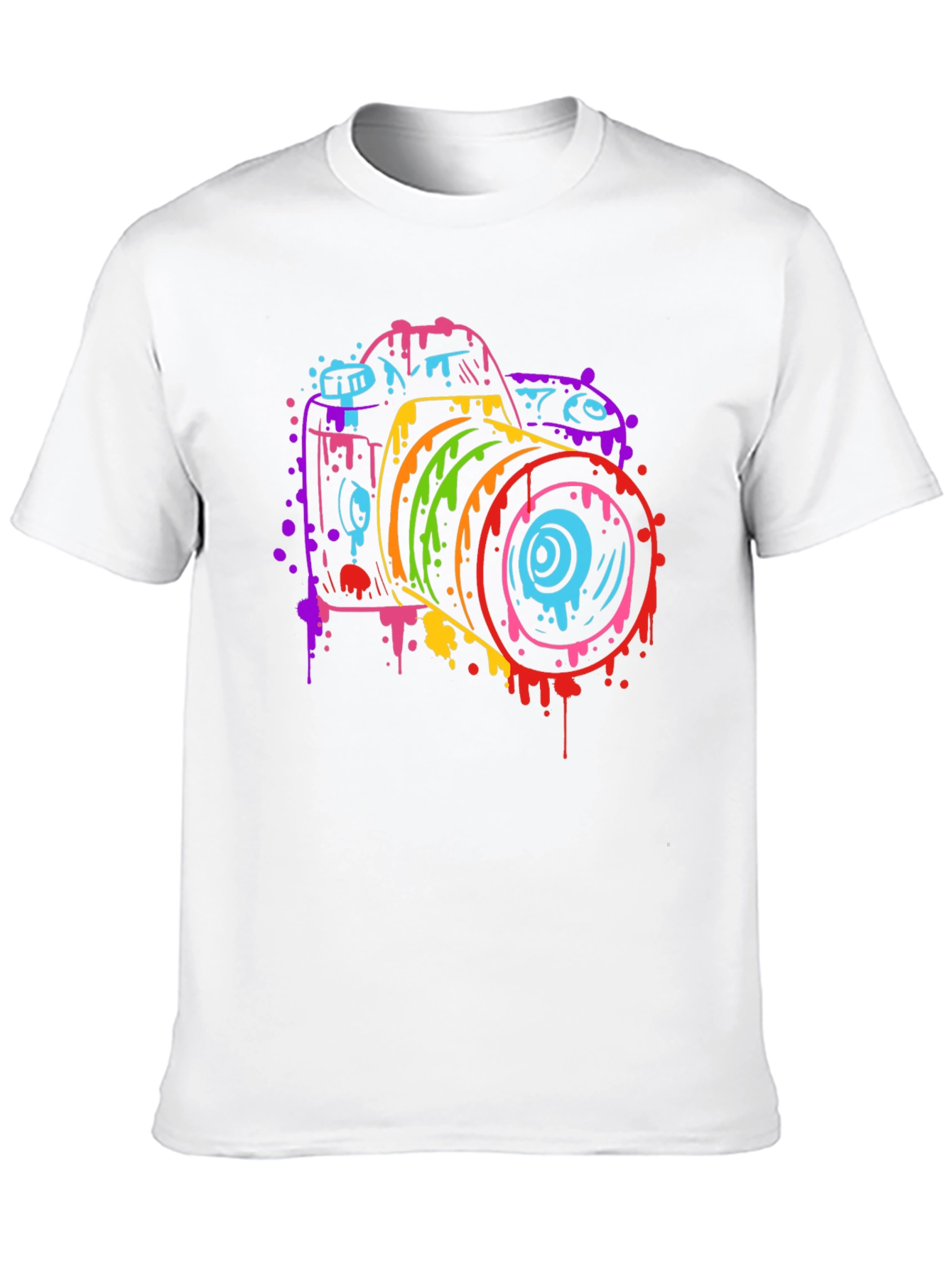 Abstract Camera Graphic T-Shirt - Bold Style