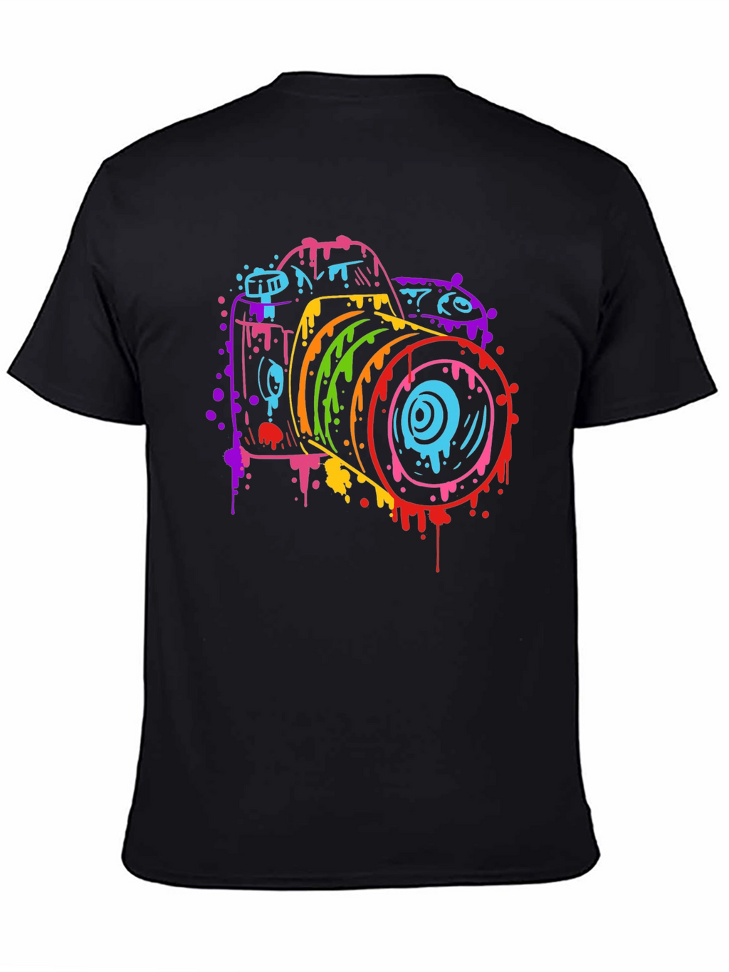 Abstract Camera Graphic T-Shirt - Bold Style