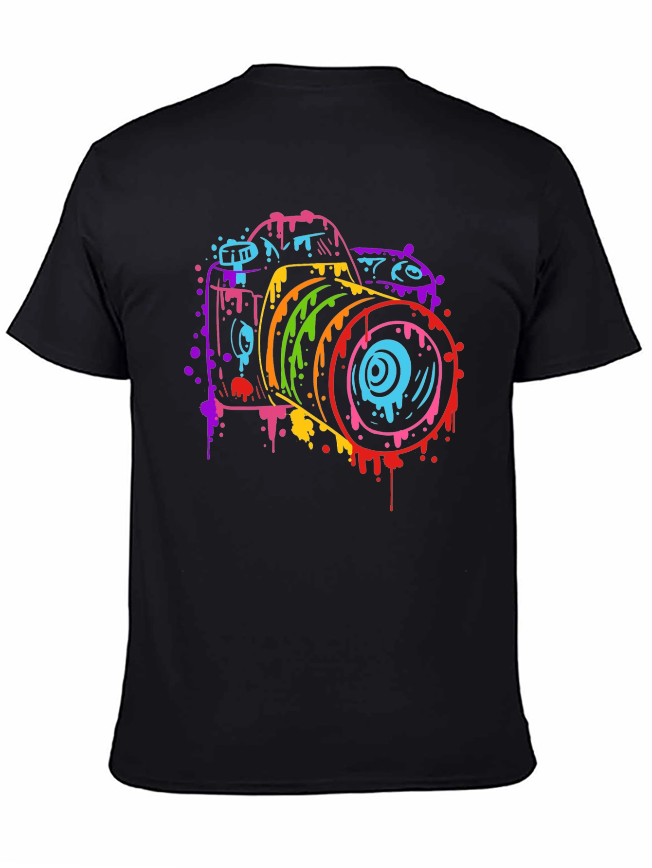 Abstract Camera Graphic T-Shirt - Bold Style