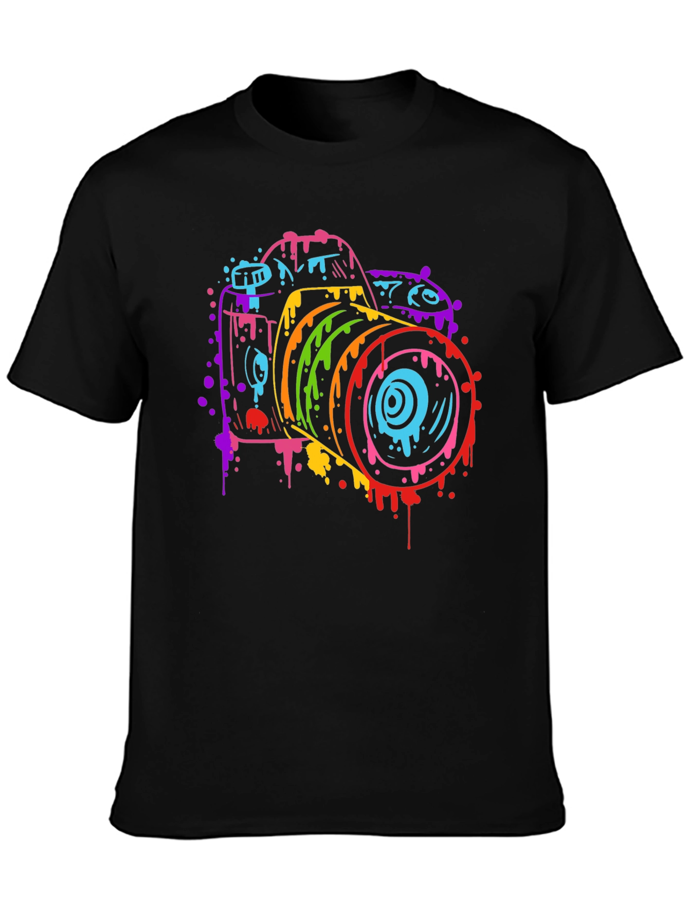 Abstract Camera Graphic T-Shirt - Bold Style