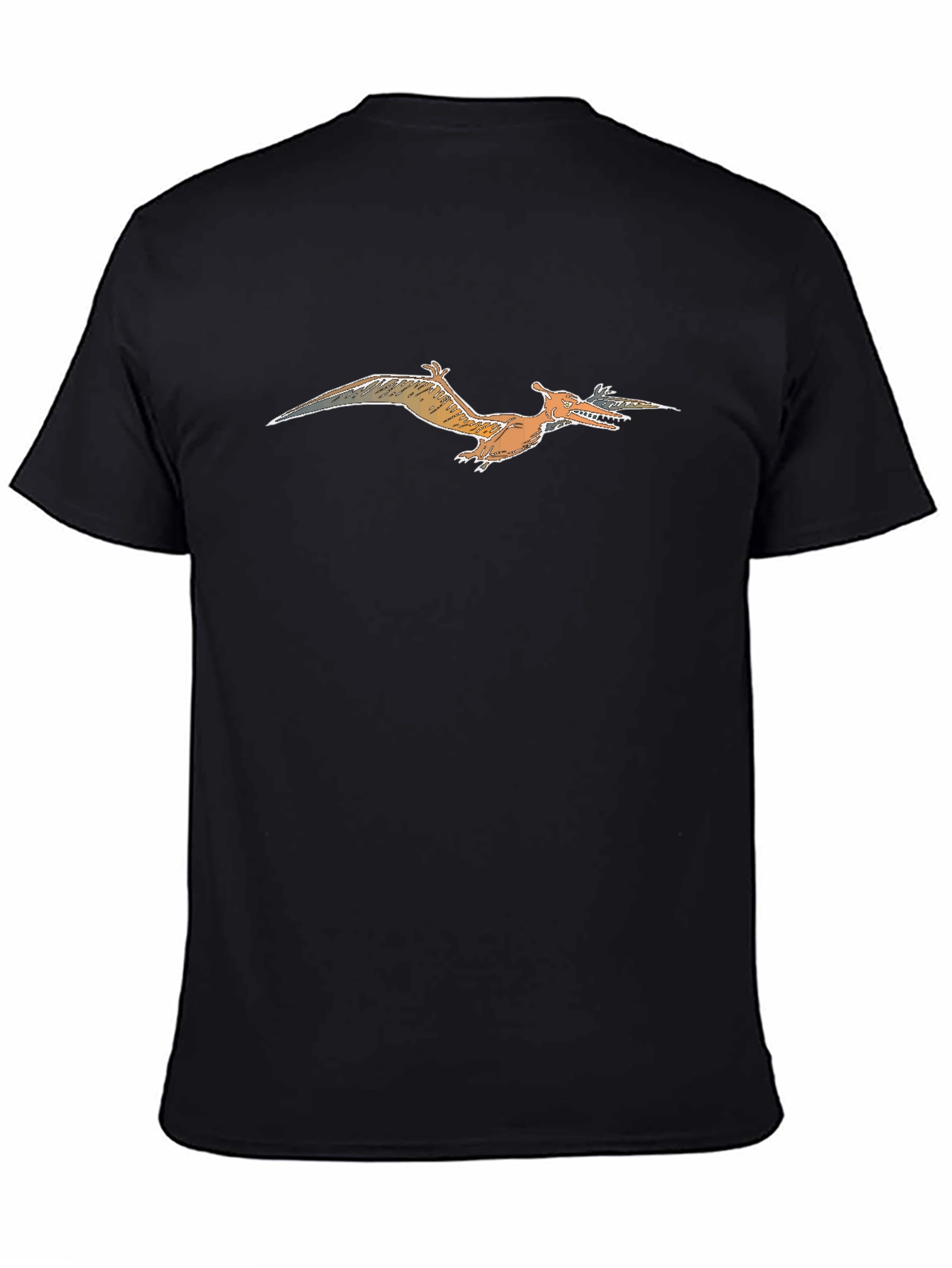 Pterodactyl Graphic Tee - Black Cotton T-Shirt