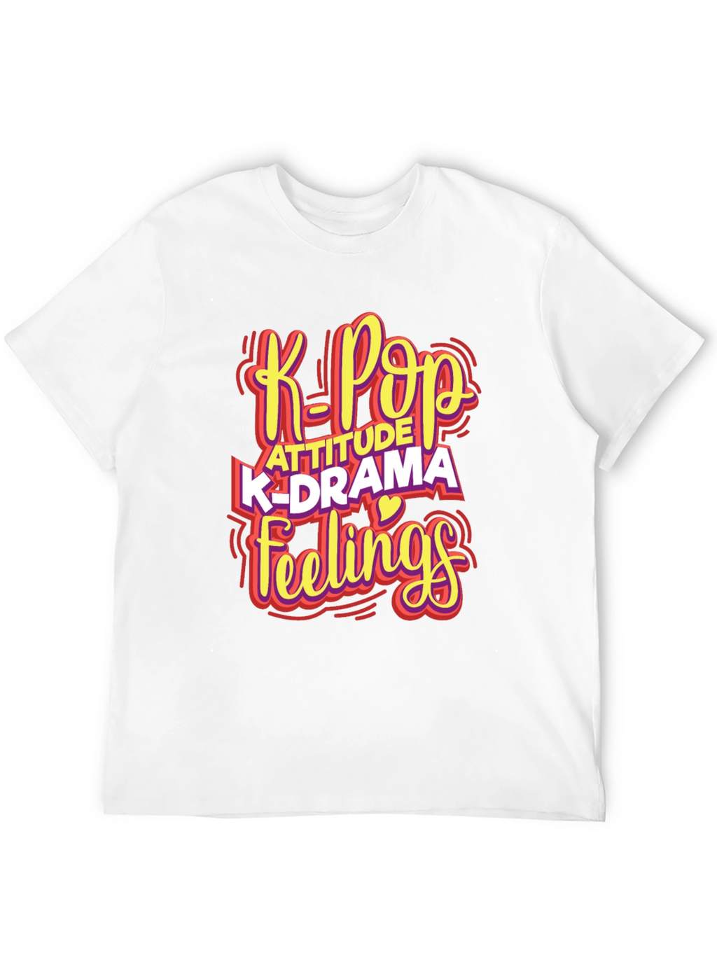 K-Pop Attitude Graphic T-Shirt