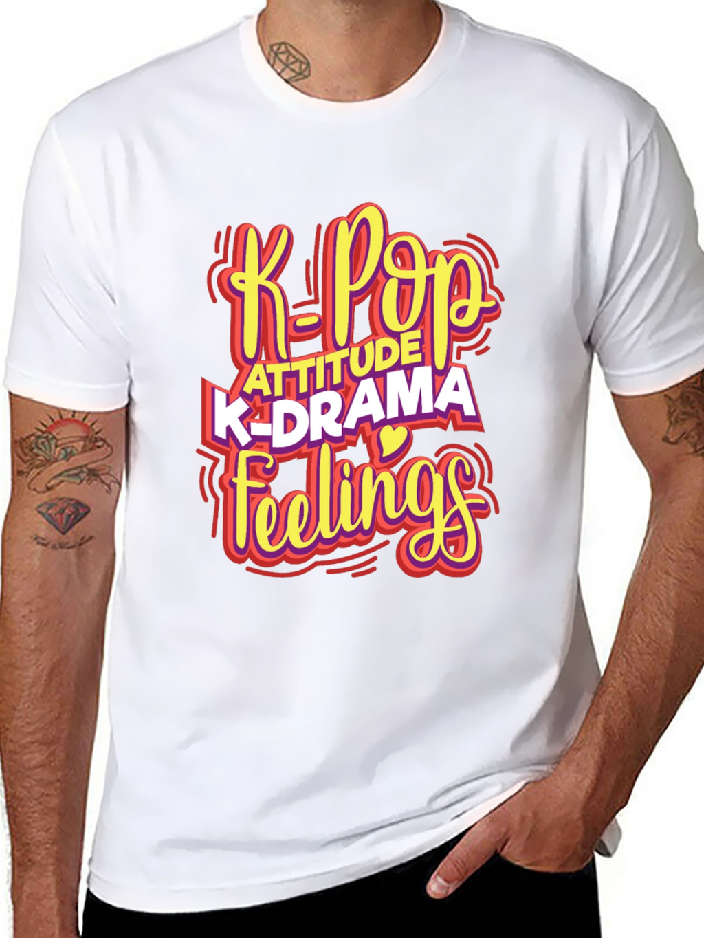 K-Pop Attitude Graphic T-Shirt