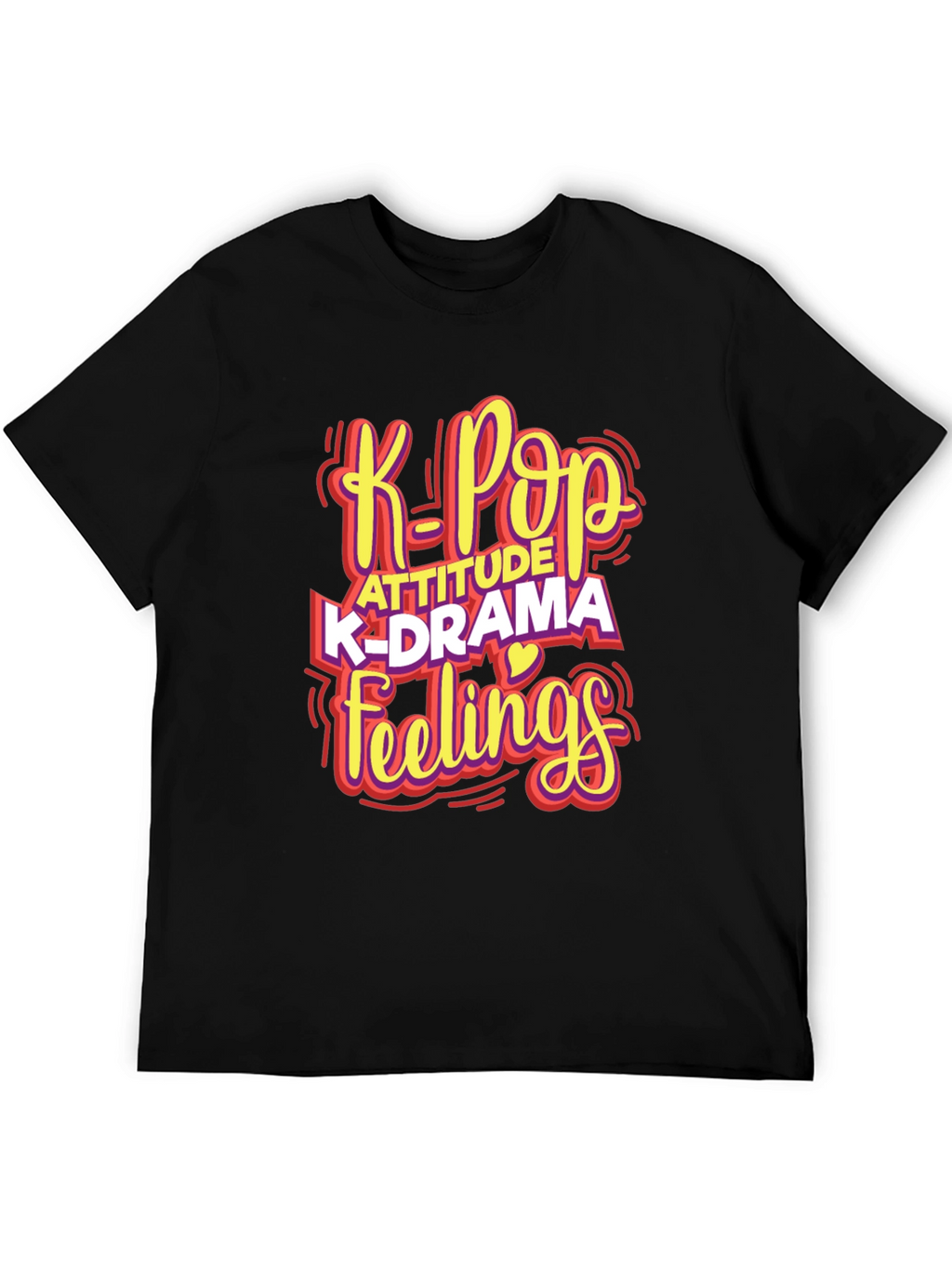 K-Pop Attitude Graphic T-Shirt