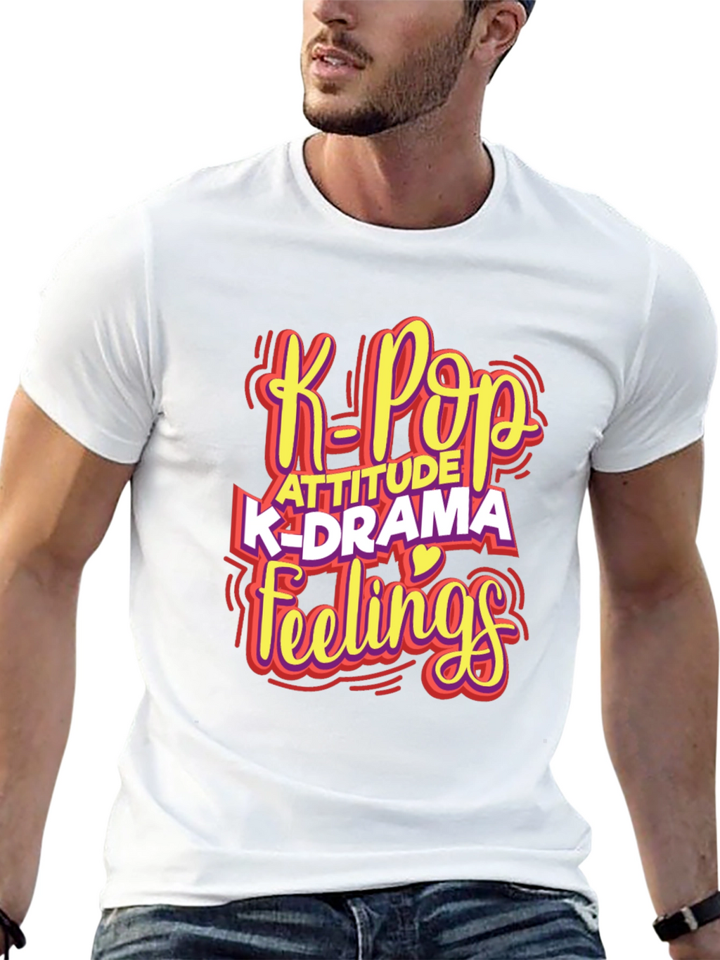 K-Pop Attitude Graphic T-Shirt