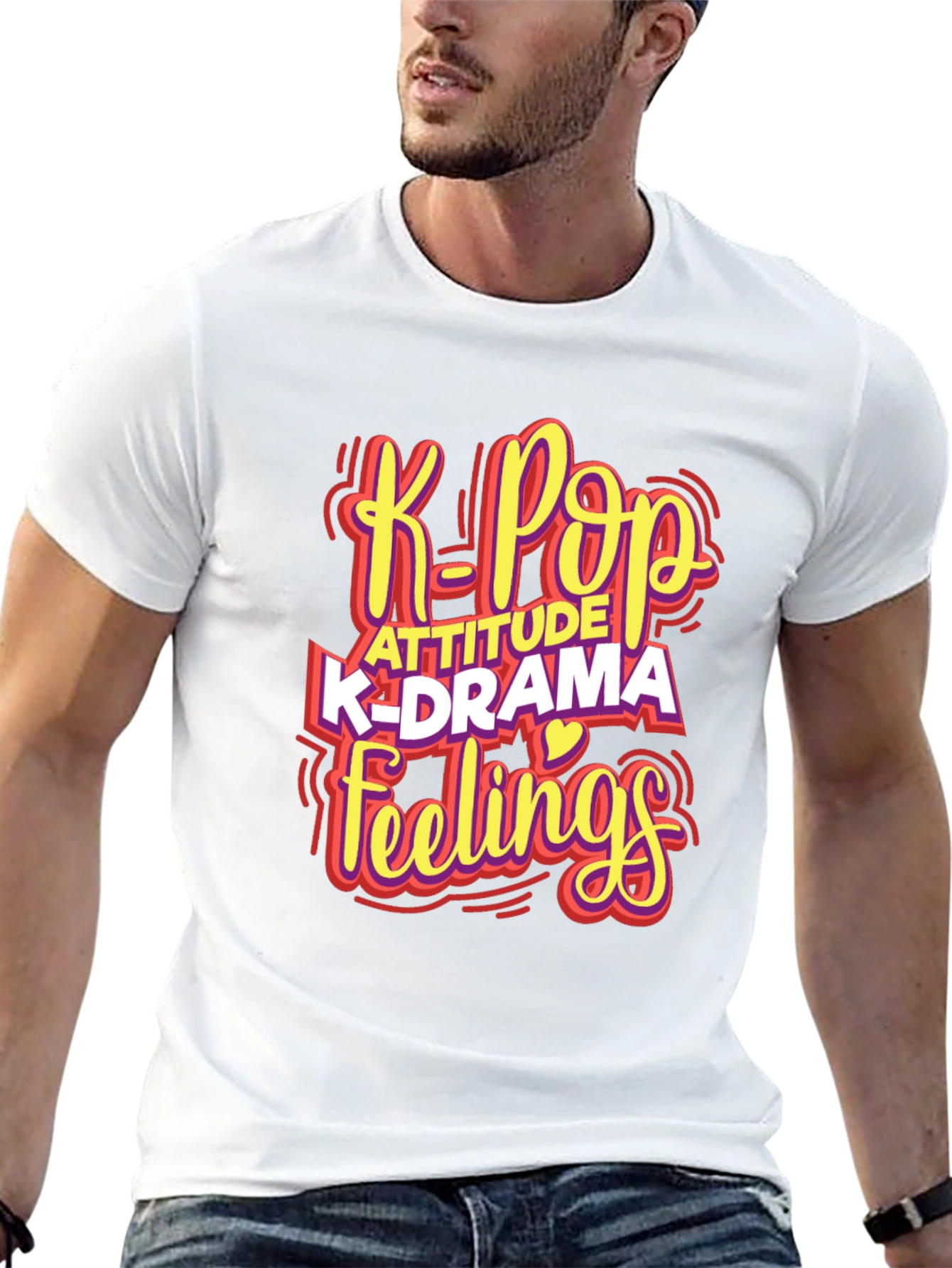 K-Pop Attitude Graphic T-Shirt