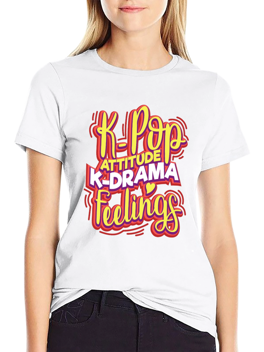 K-Pop Attitude Graphic T-Shirt