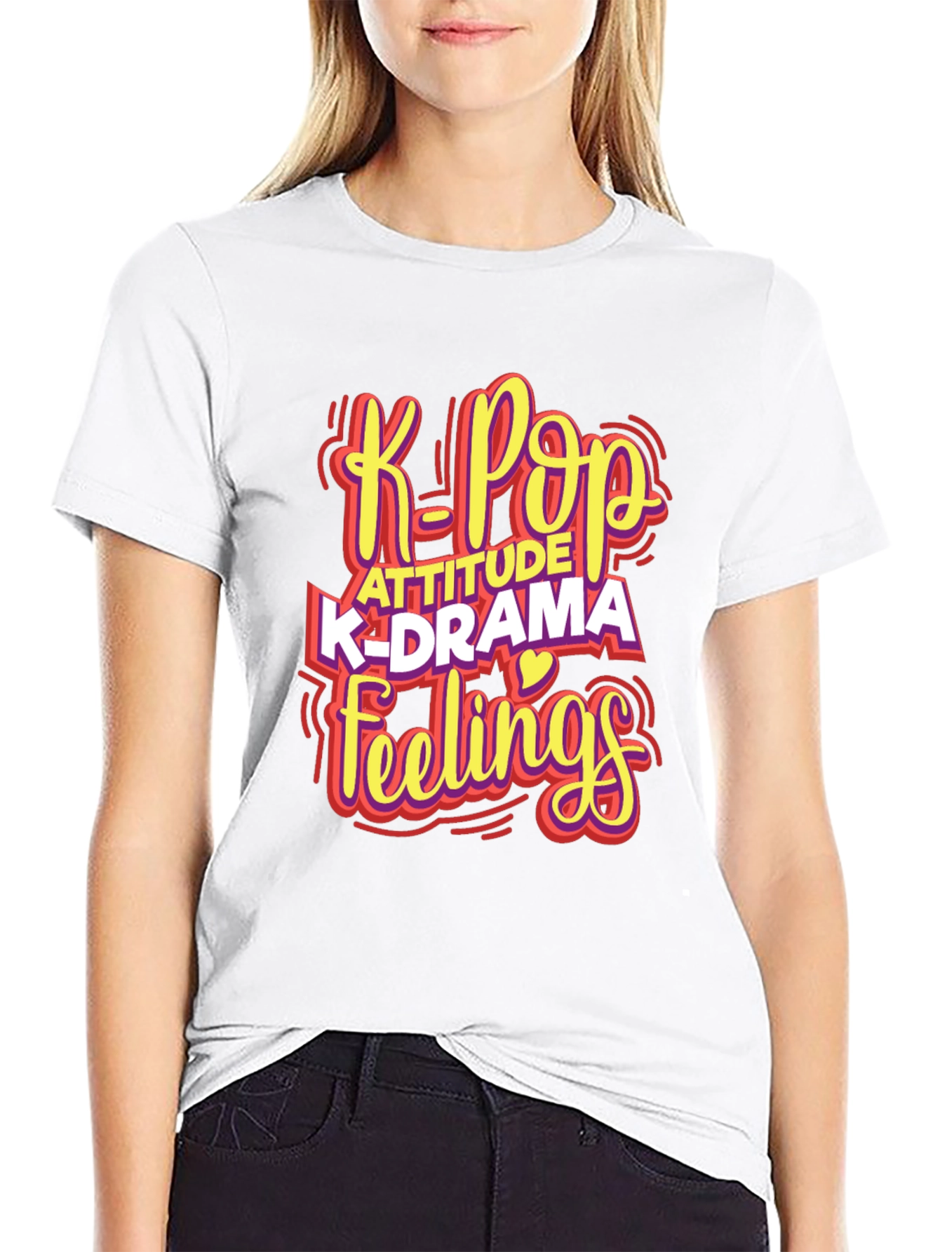K-Pop Attitude Graphic T-Shirt