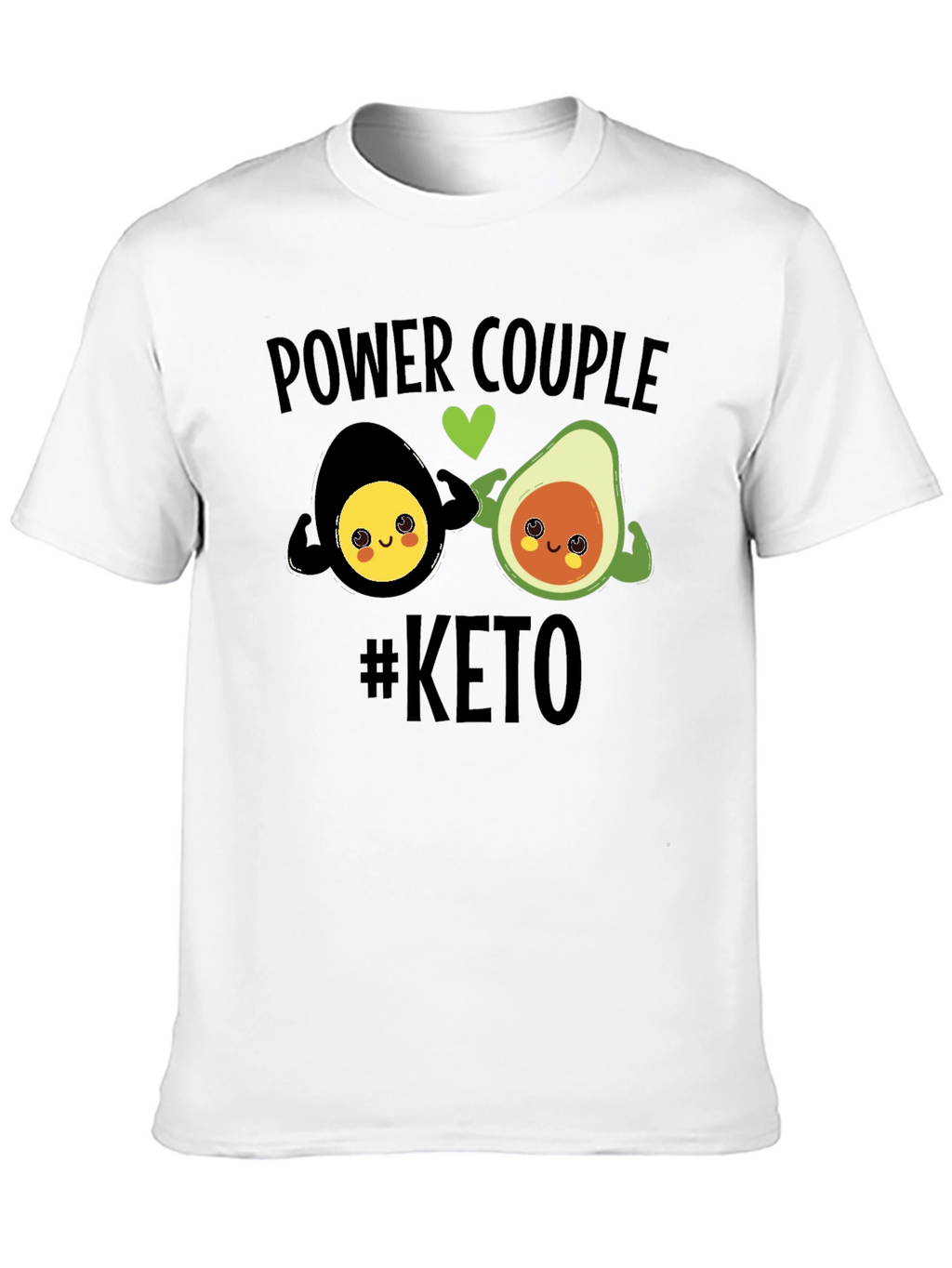 Keto Power Couple Black Graphic T-Shirt