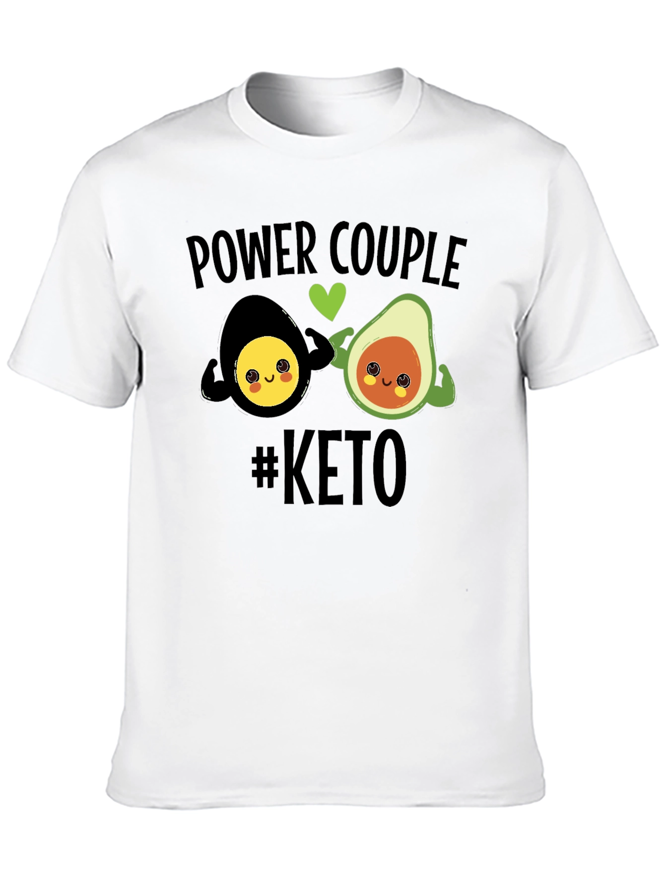 Keto Power Couple Black Graphic T-Shirt