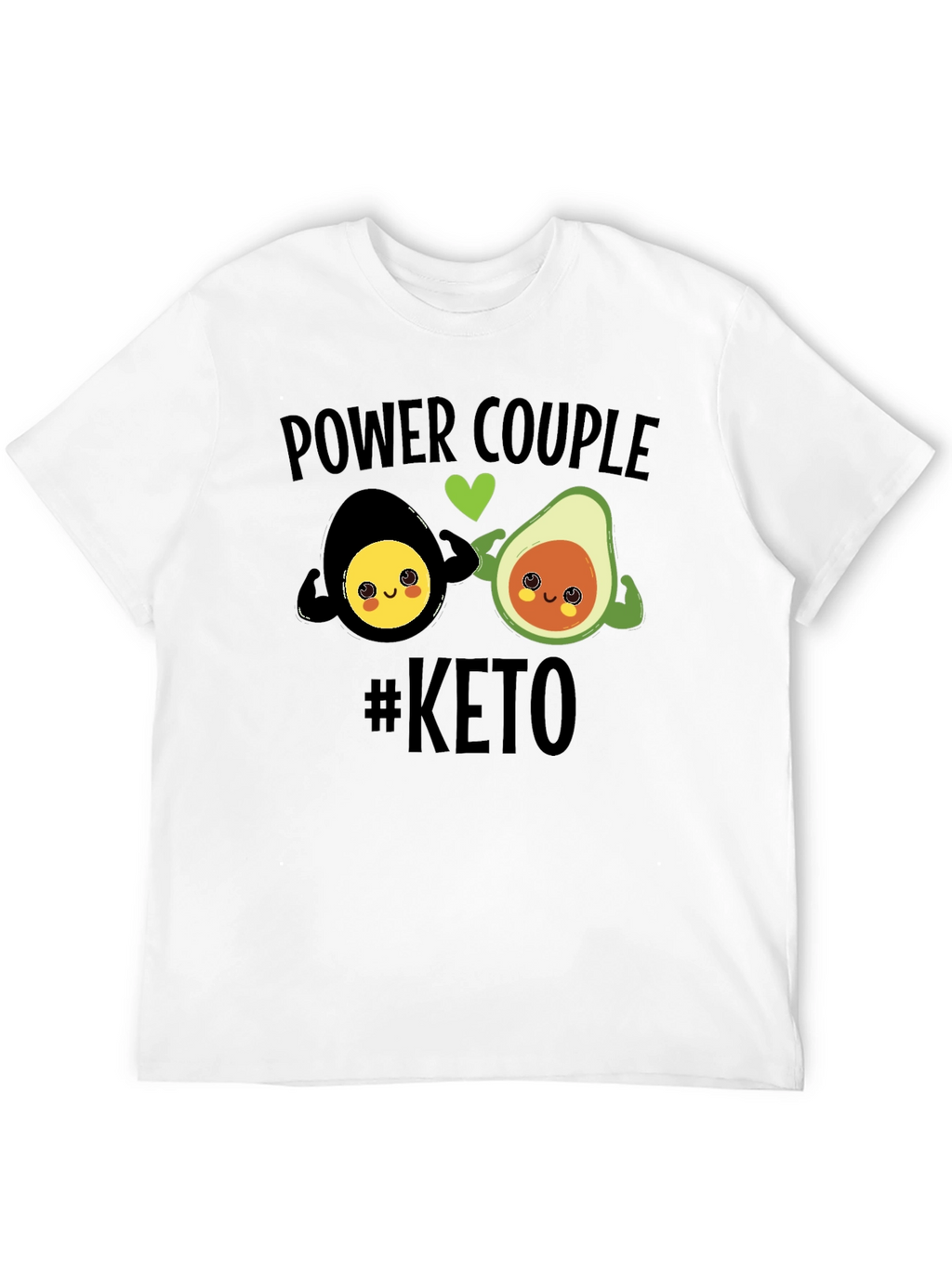 Keto Power Couple Black Graphic T-Shirt