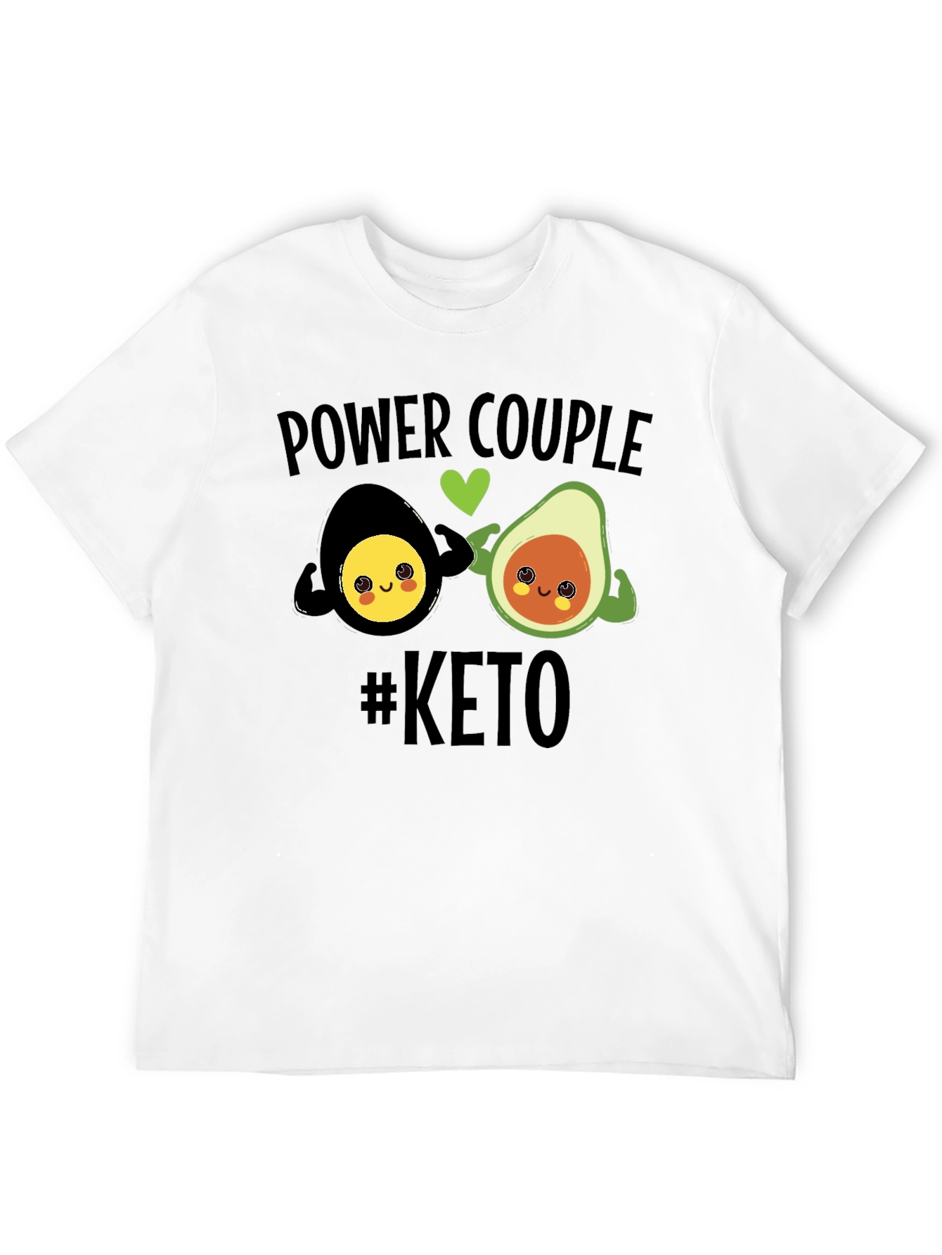 Keto Power Couple Black Graphic T-Shirt