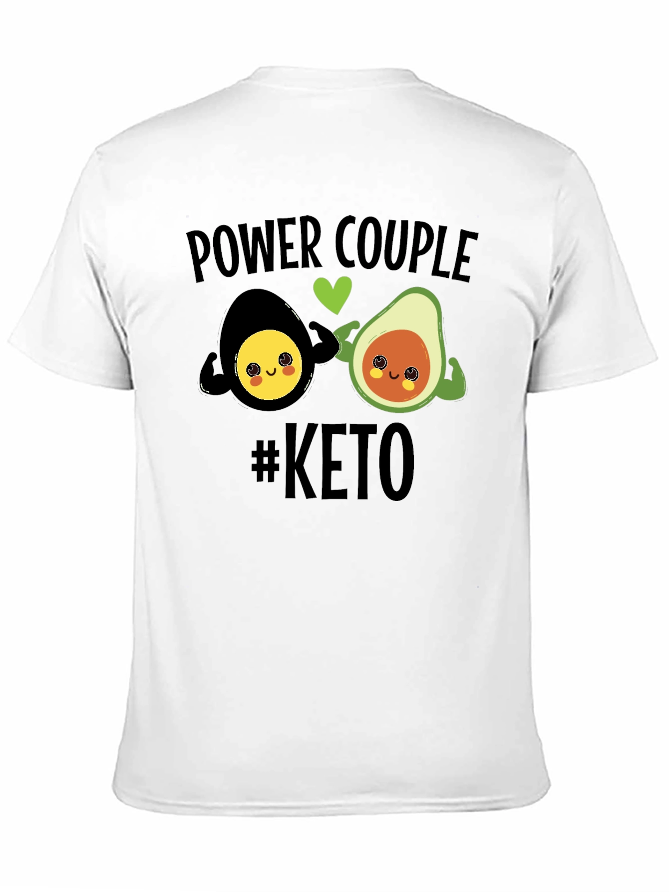 Keto Power Couple Black Graphic T-Shirt