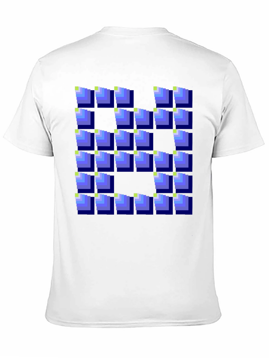 Pixelated Blocks Black T-Shirt