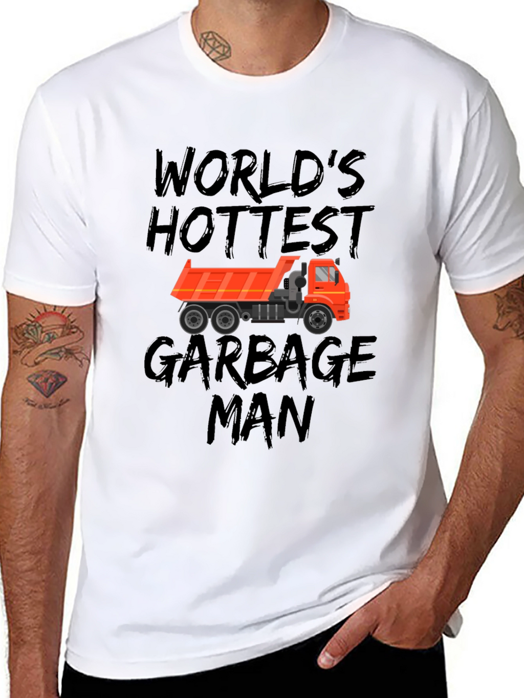 Worlds Hottest Garbage Man Black T-Shirt