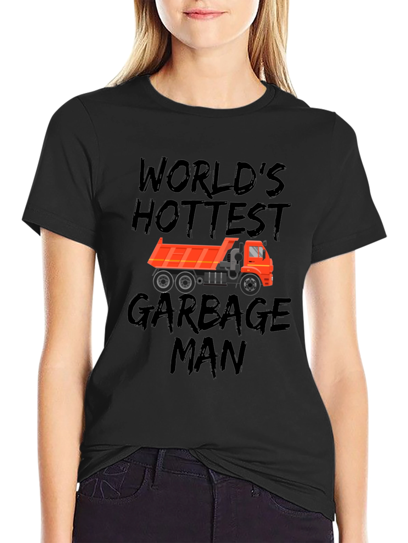 Worlds Hottest Garbage Man Black T-Shirt