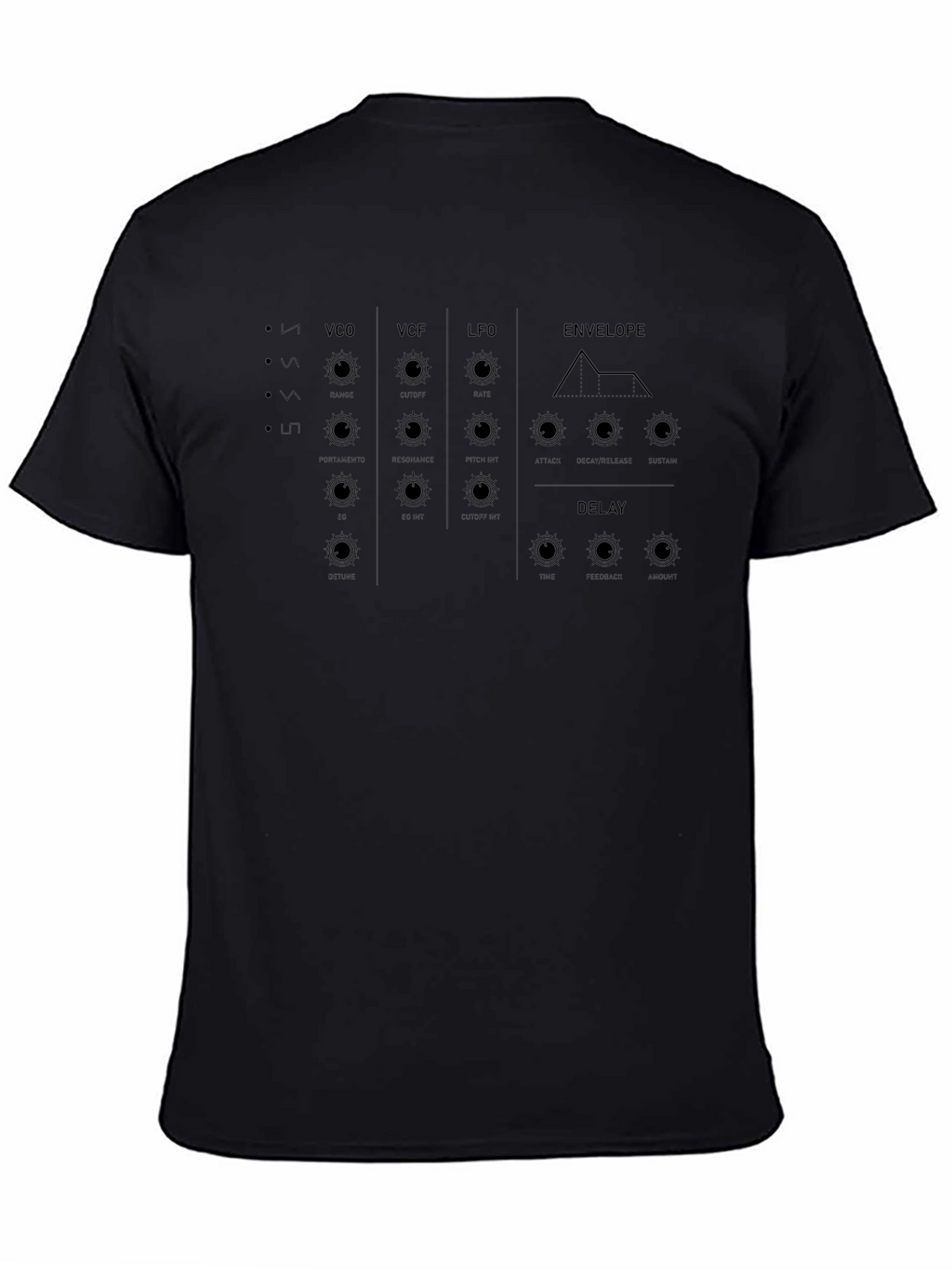 Synthesizer Graphic Tee - Black Music T-Shirt